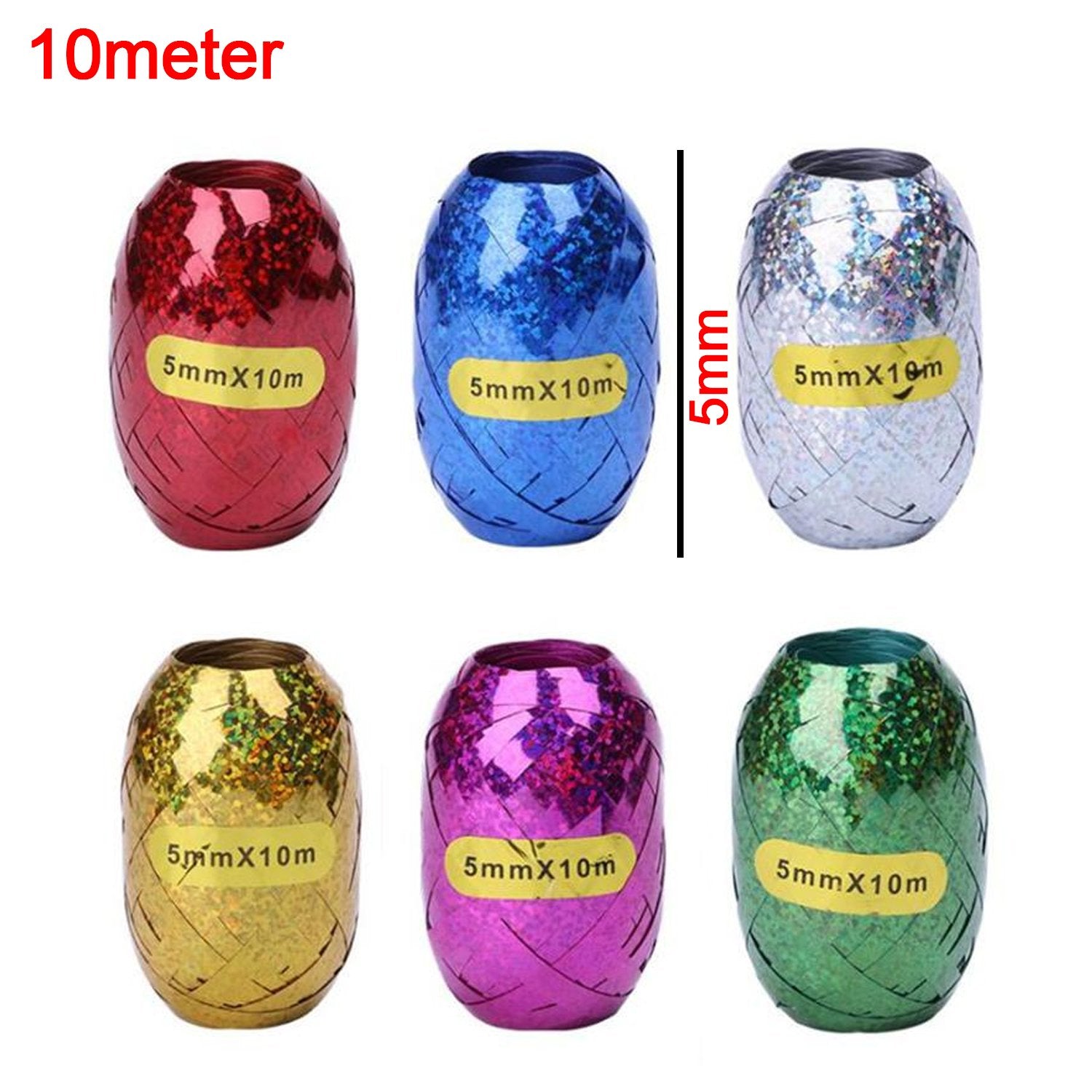 Curling Balloon Ribbon Roll for Gifts, Balloons & Crafts Pack of 6 (Multicolor) - Springkart 
