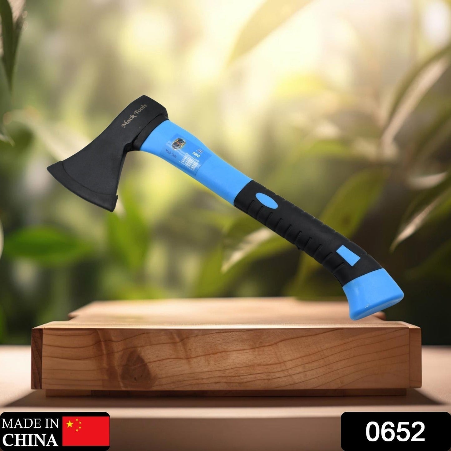 Gardening Tools 787Gm Hatchet Axe Fiberglass Body Rubberized Handle Wood Cutting Axe, Camping Axe, Safety Axe - Springkart 