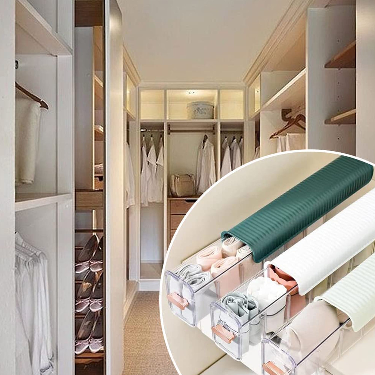 5-Cell Wall Mount Drawer Organizer for Socks & Lingerie - Springkart 