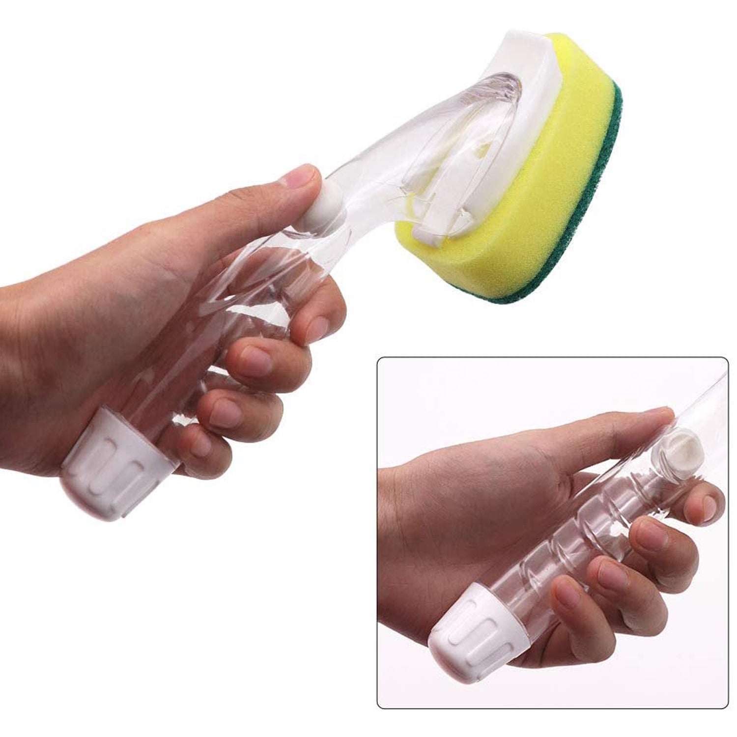 Liquid dispensing Scrub widely used for washing and cleaning utensils and all kitchen stuff to make them again clean and shiny. - Springkart 
