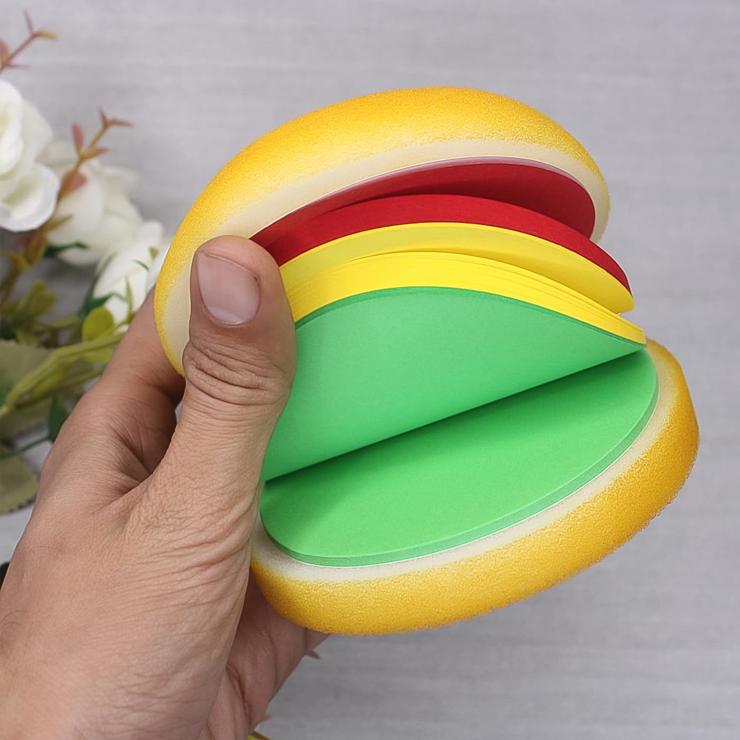 Burger Shaped Notepad / Sticky Notes / Memo Pads, Unique Mini Notes (Multicolor) - Springkart 