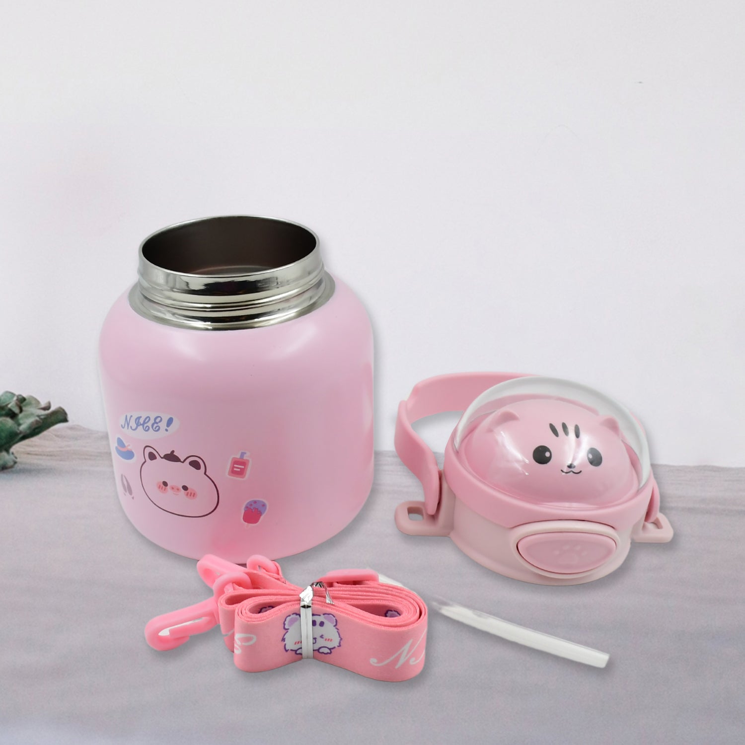 Stainless Steel Mug / Bottle Vacuum Insulated Cup With Handle & Strap (700 ML) - Springkart 