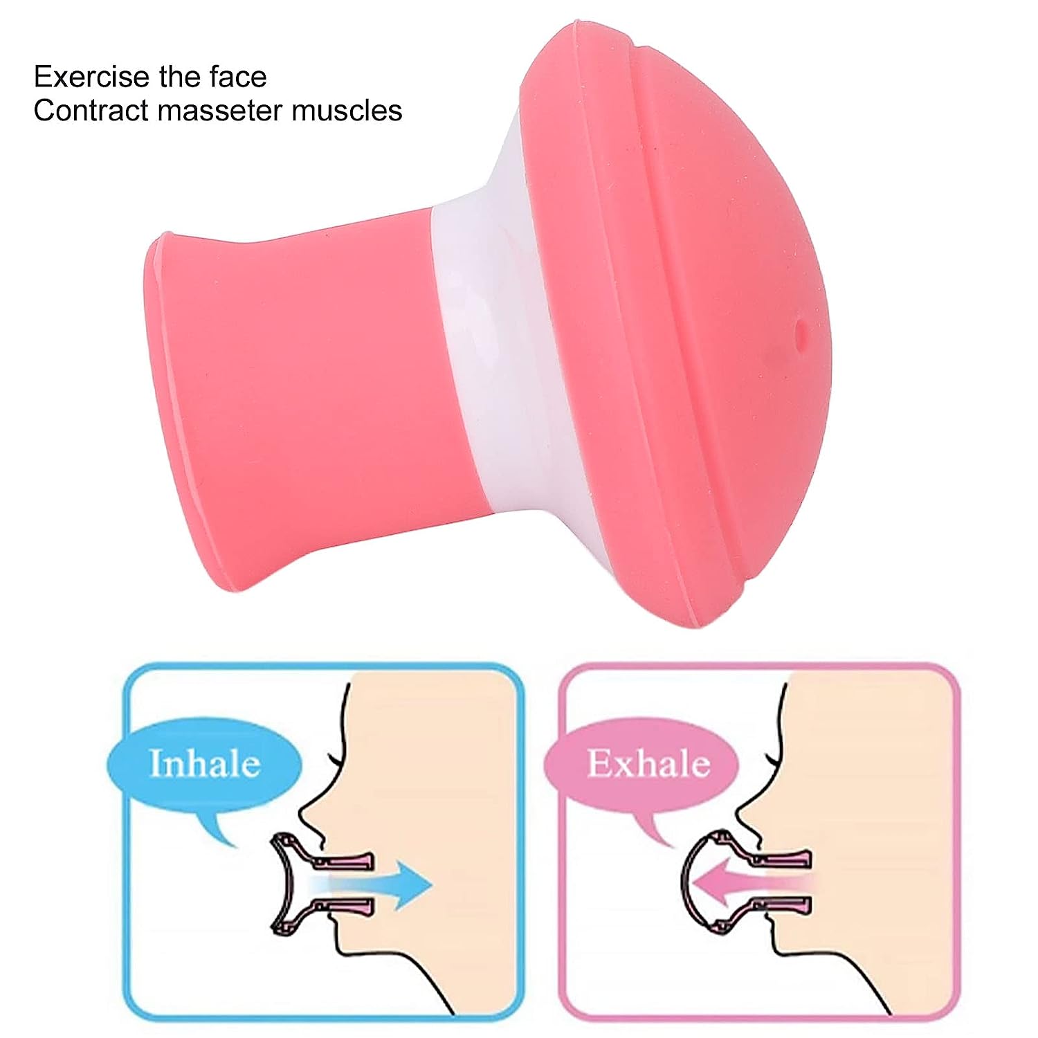 Silicone Facial Jaw Exerciser Breathing Type Face Slimmer, Breathing Type Face Slimmer Face Lift Inhaling & Exhaling Tool, Look Younger and Healthier - Helps Reduce Stress and Cravings - Springkart 