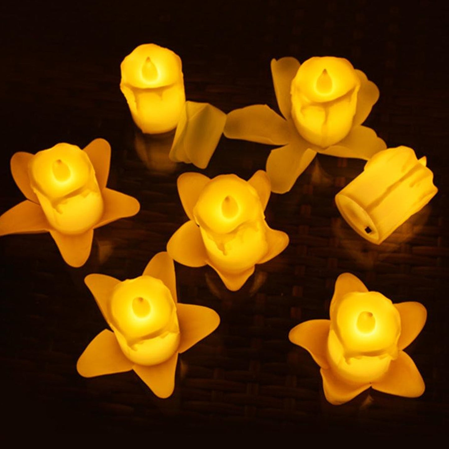 Multicolor Flameless Melted Design Candles for Decoration (Set of 24pc) - Springkart 