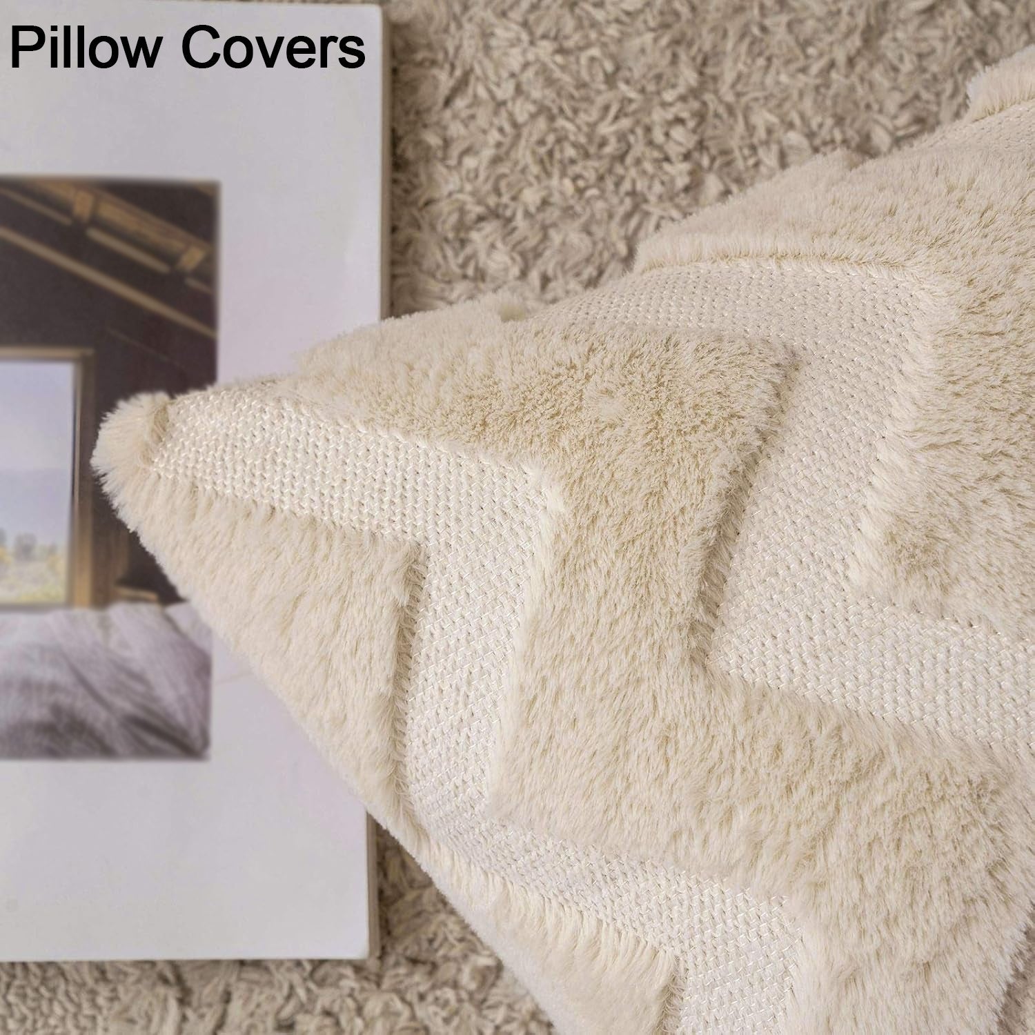Pillow Covers, Couch Pillows Cover, Soft Decorative Cover (1 Pair / 2 Pc / 50×50 CM) - Springkart 