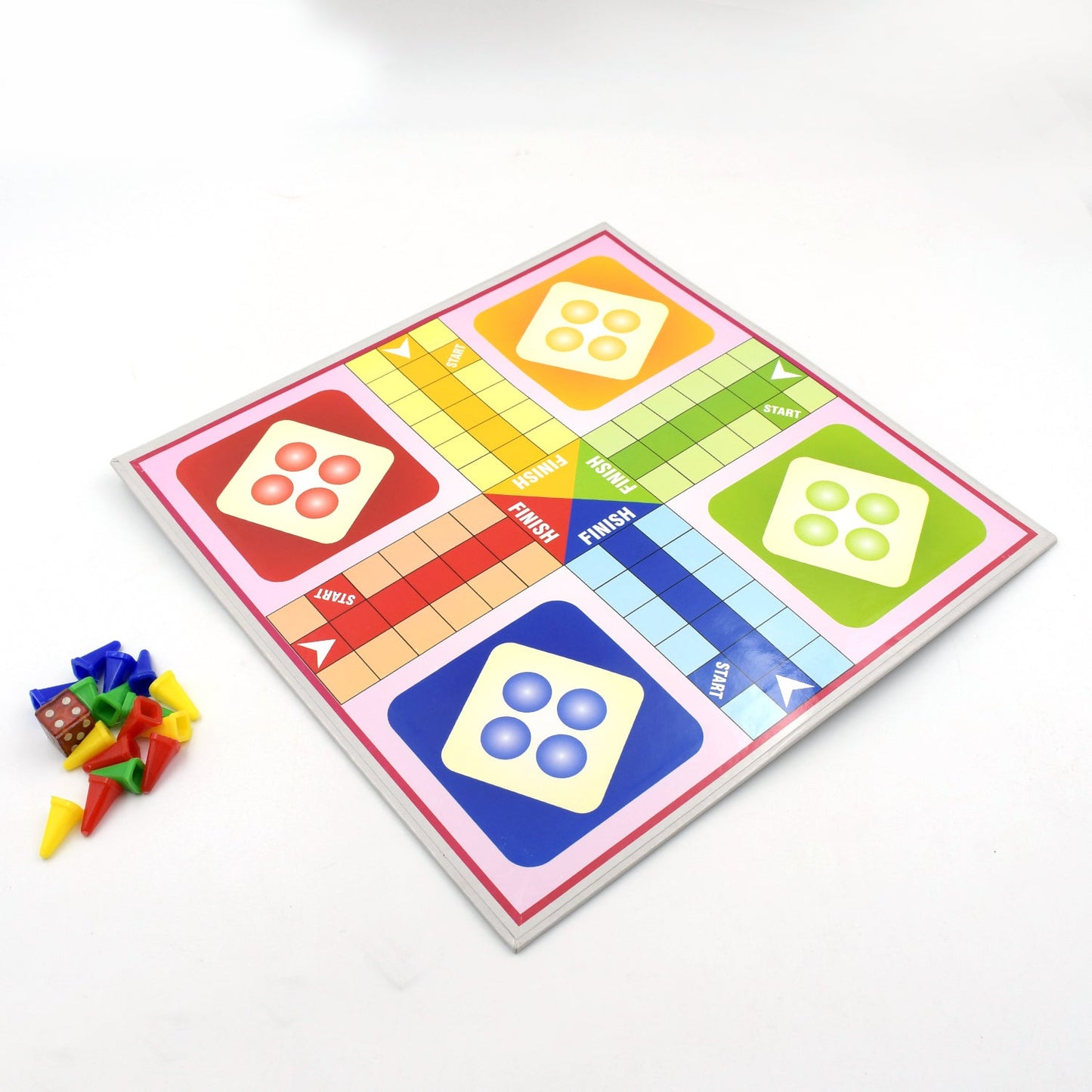 Family Board Game with Two Modes | Two Side Different Ladder, Ludo Games for Children and Families | 2 to 4 Players - Age 3 Years and Above (2 in 1) - Springkart 