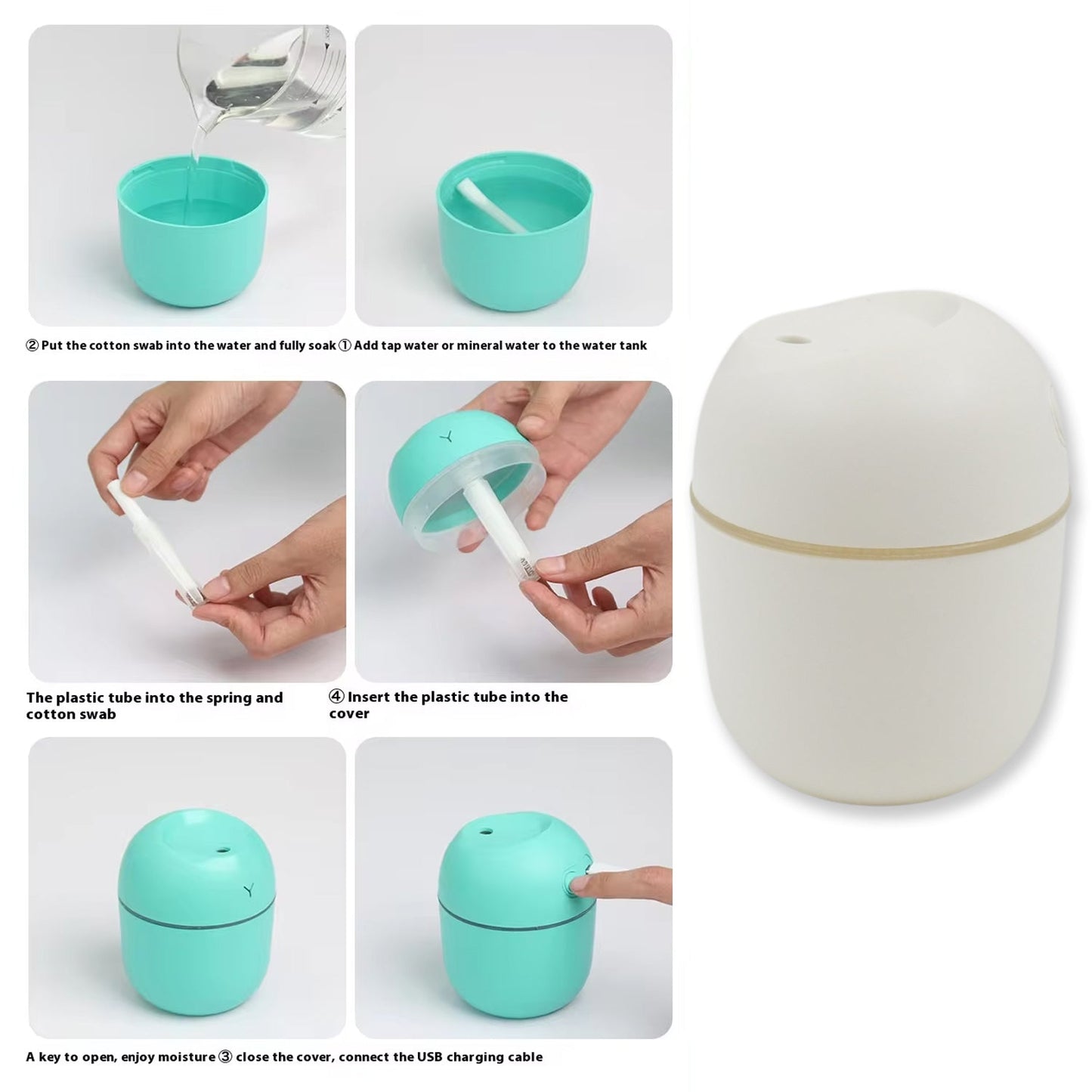 Humidifier, Household Plastic Aromatherapy Machine (220 ML / 1 Pc) - Springkart 