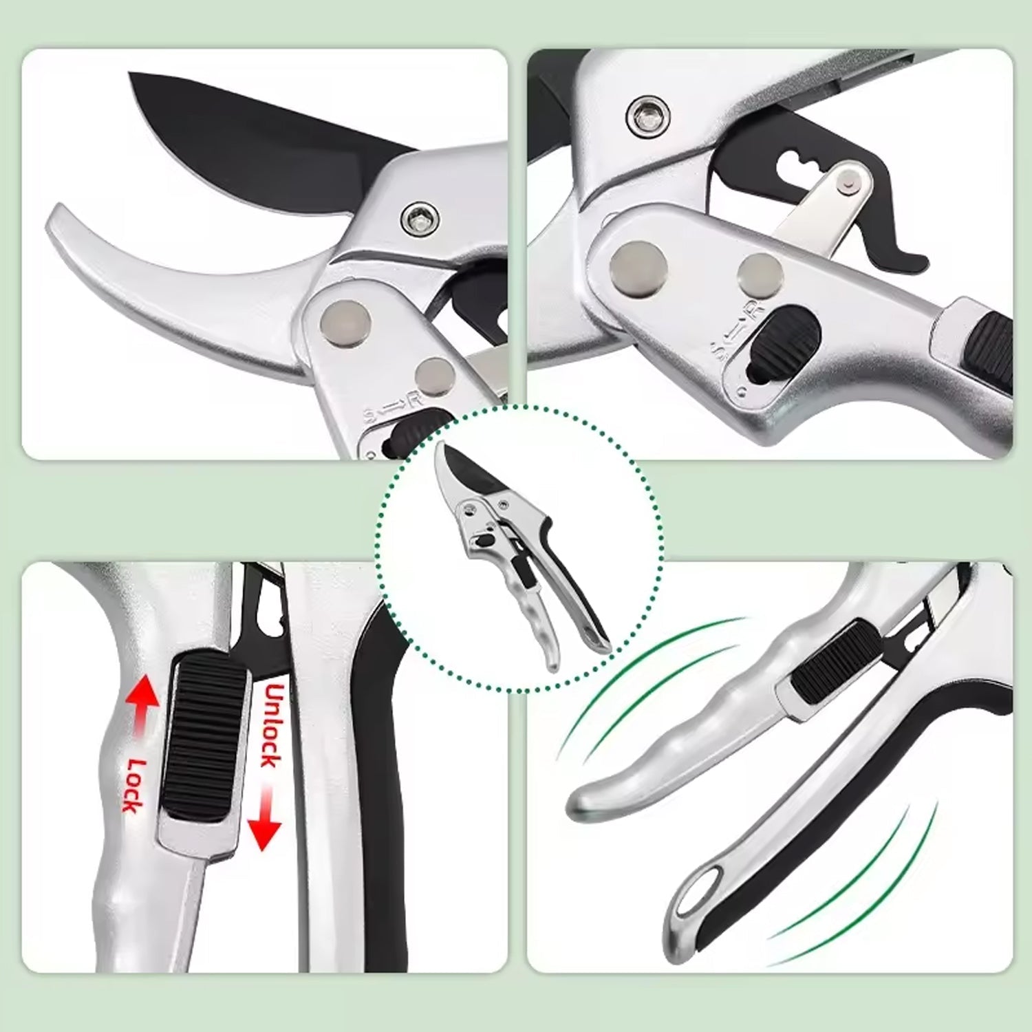 Pruning Shear Garden Shear Steel, Hand Shears, 20 Cm / 8 inch (1 Pc) - Springkart 
