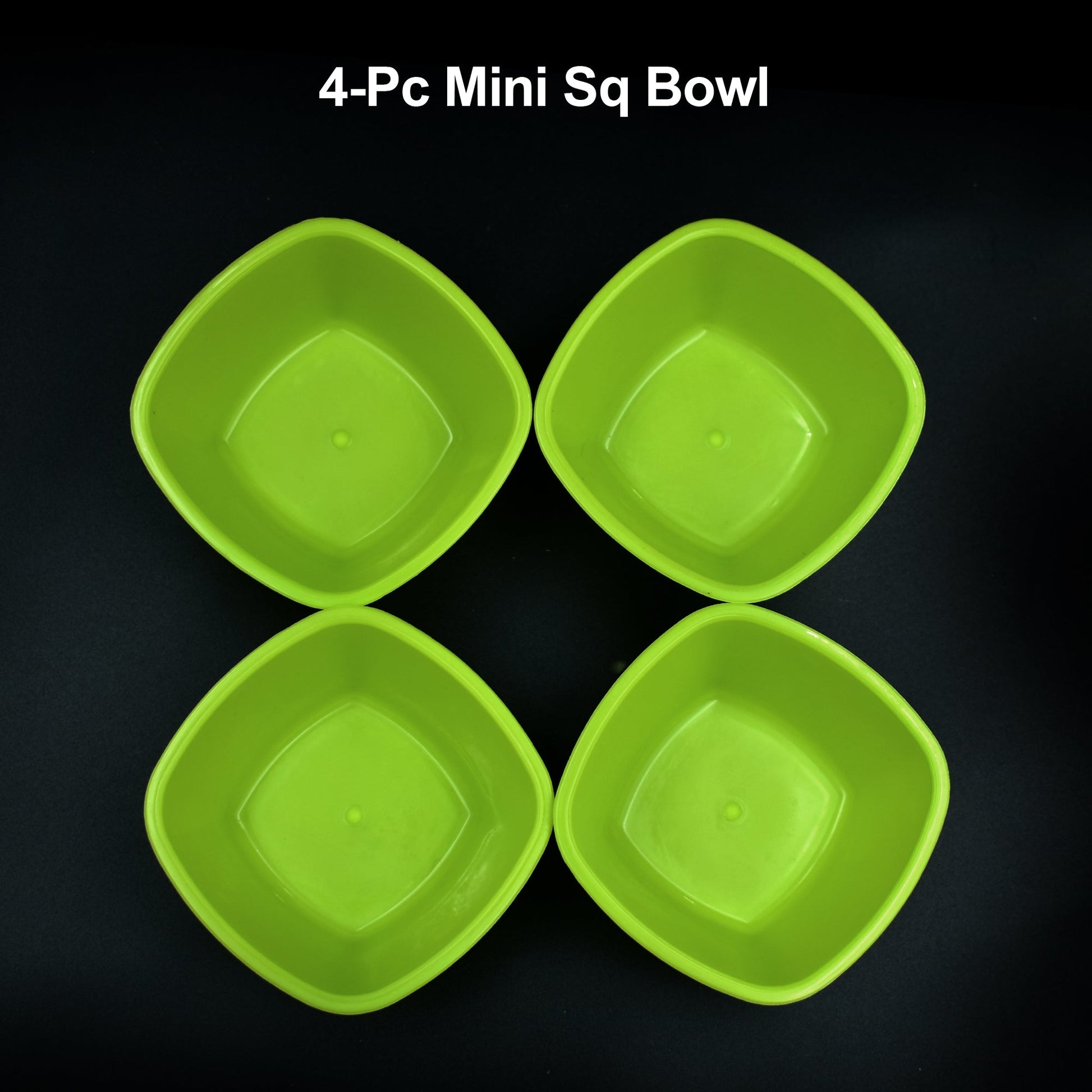 Square Plastic Bowl For Serving Food (Pack of 4) - Springkart 