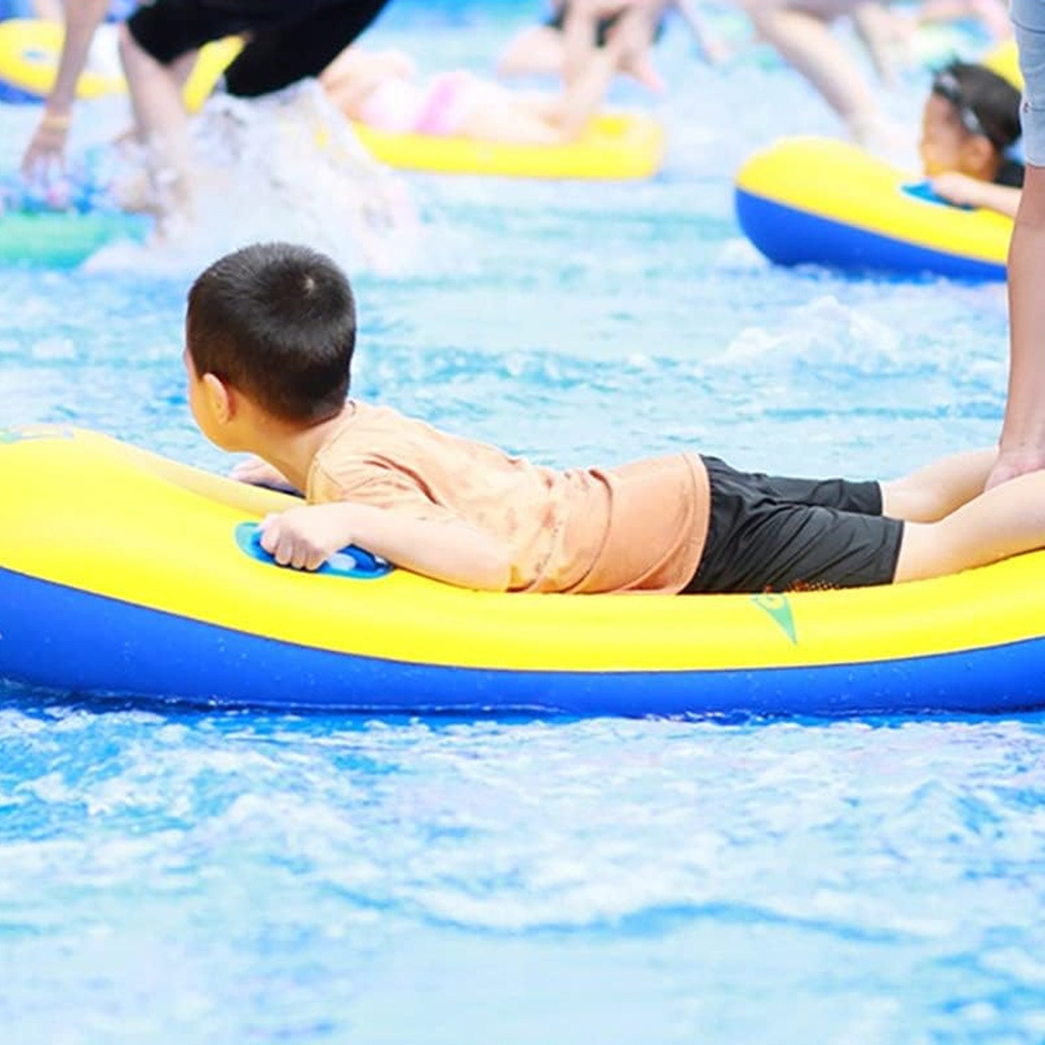 Inflatable Surfboard for Kids, Inflatable Bodyboard for Children with Handles, Portable Surfboard for Children, Outdoor Pool, Beach Floating Mat Pad Water Fun - Springkart 