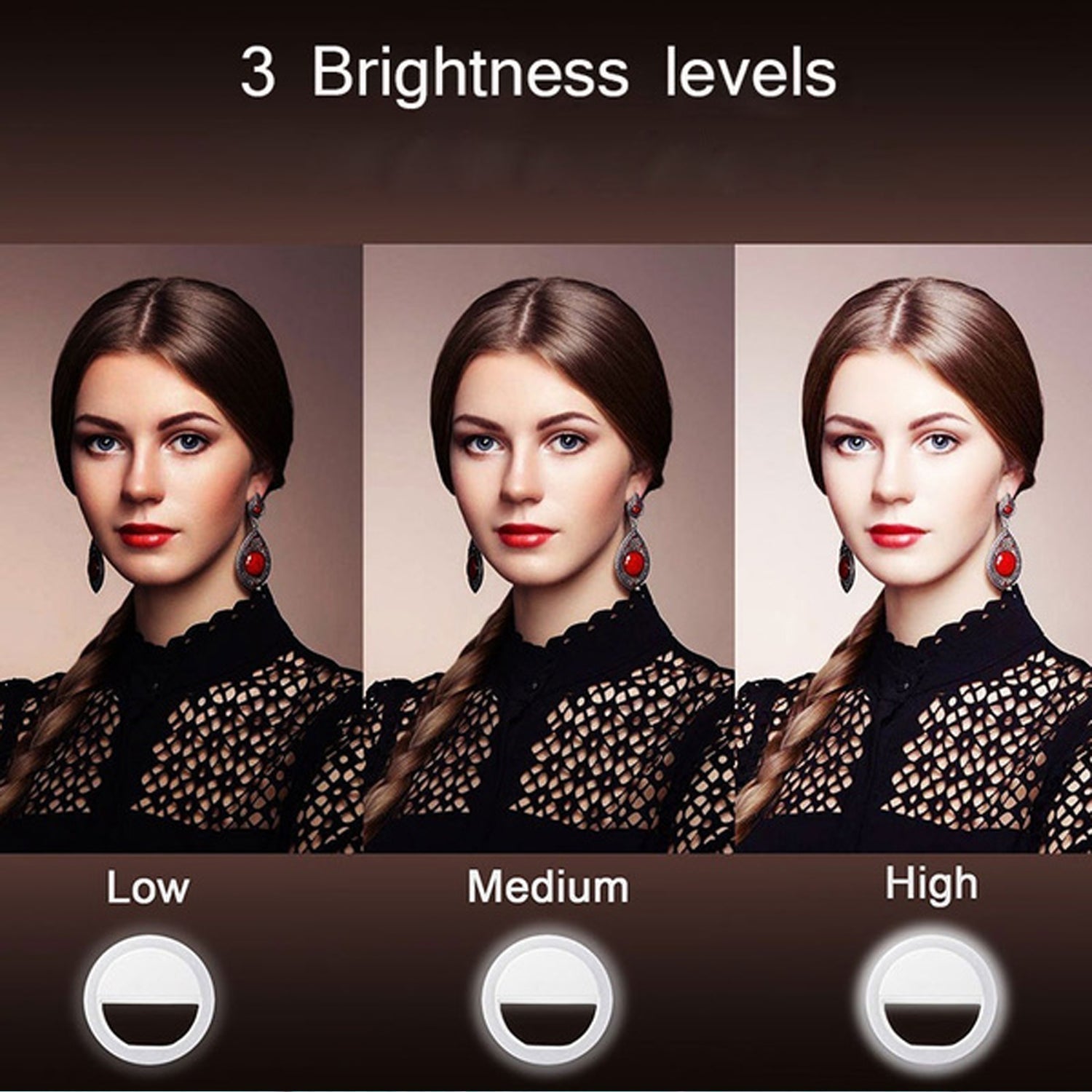 Selfie Ring Light used for applying bright shade over face during taking selfies and making videos etc. - Springkart 