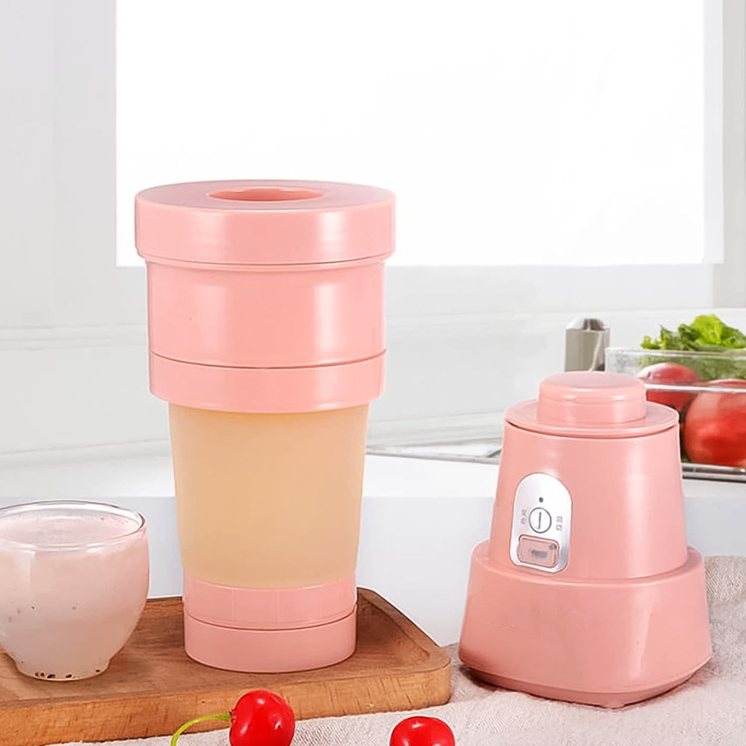 Foldable Electric Juicer, Portable Blender Stainless Steel 6 Blades (500 ML) - Springkart 