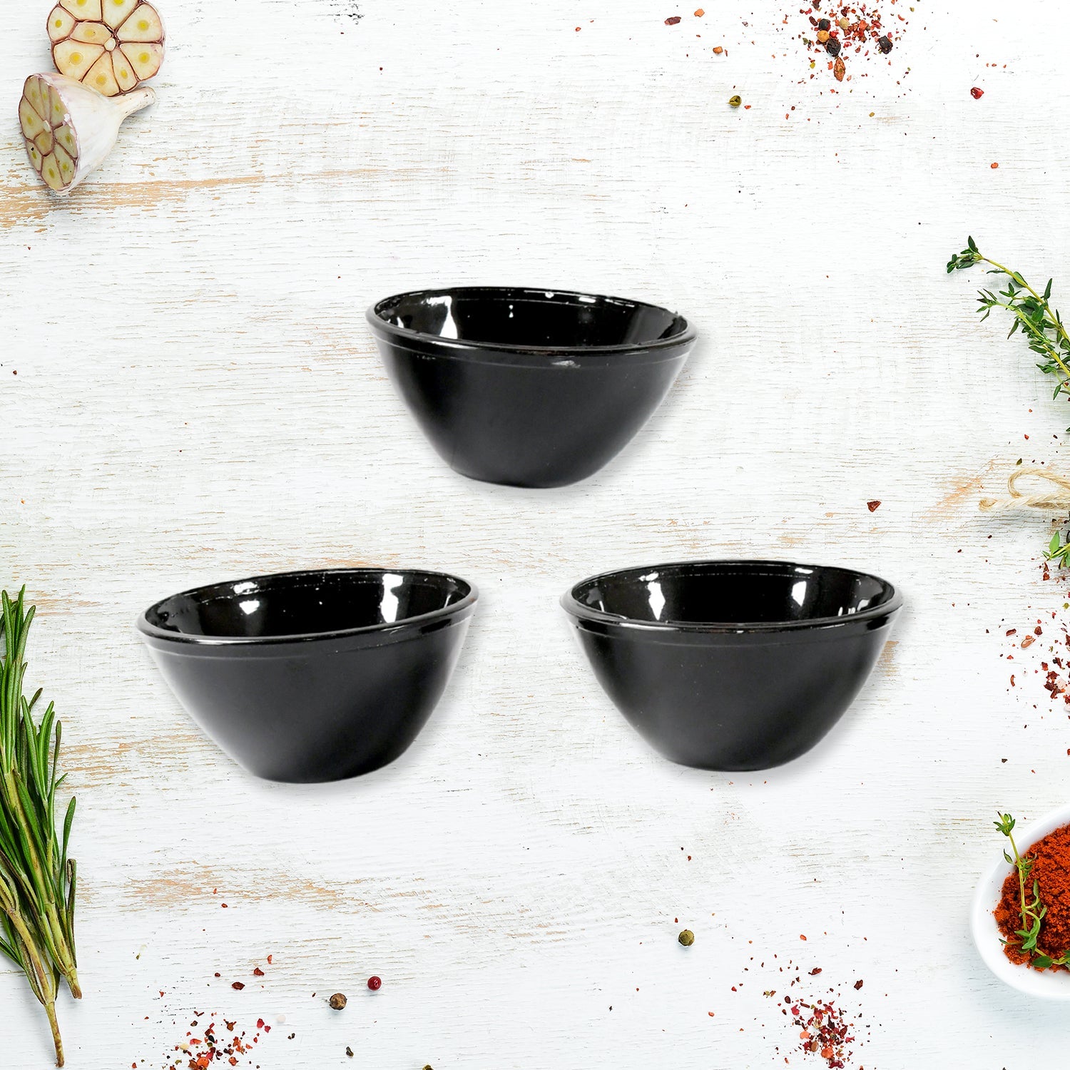 Hello Sweet Round Ceramic Snacks Bowl With Plastic Leaf shape Serving platter Portable, Lightweight Breakfast, Serving Bowl | Ideal for Rice, Pasta, Desserts Home & Kitchen Serving Bowl & platter (7 Pcs set) - Springkart 