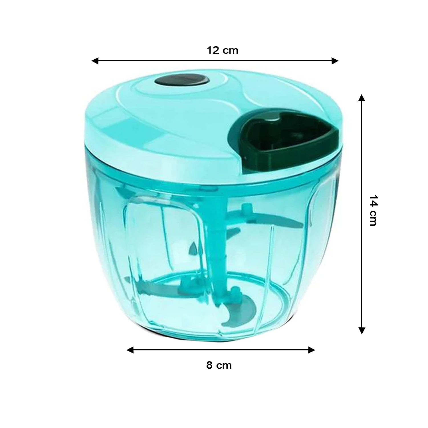 Manual Stainless Steel Compact Extra Sharp Hand Held Vegetable Chopper / Slicer with 5 Blades - Springkart 
