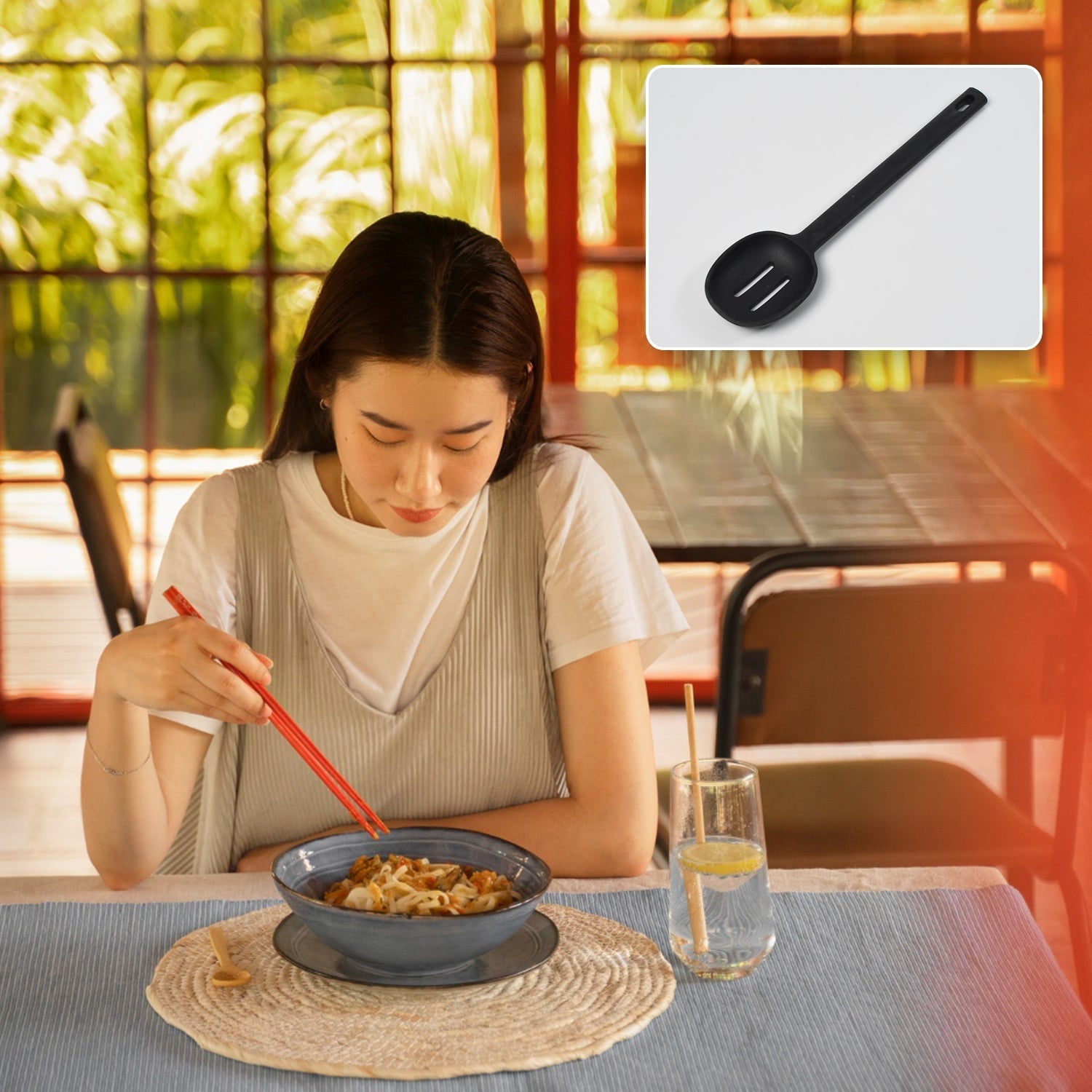 SILICON NON-STICK HEAT RESISTANT KITCHEN ITEM PREMIUM SPOON ( 1PC ) - Springkart 