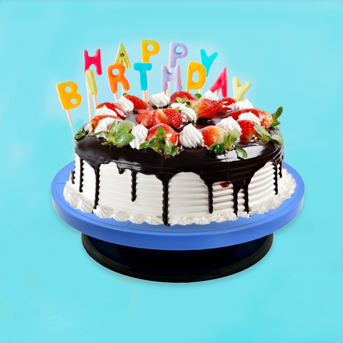 Cake Stand Revolving Decorating Turntable Easy Rotate Cake Stand For Home & Birthday Party Use - Springkart 