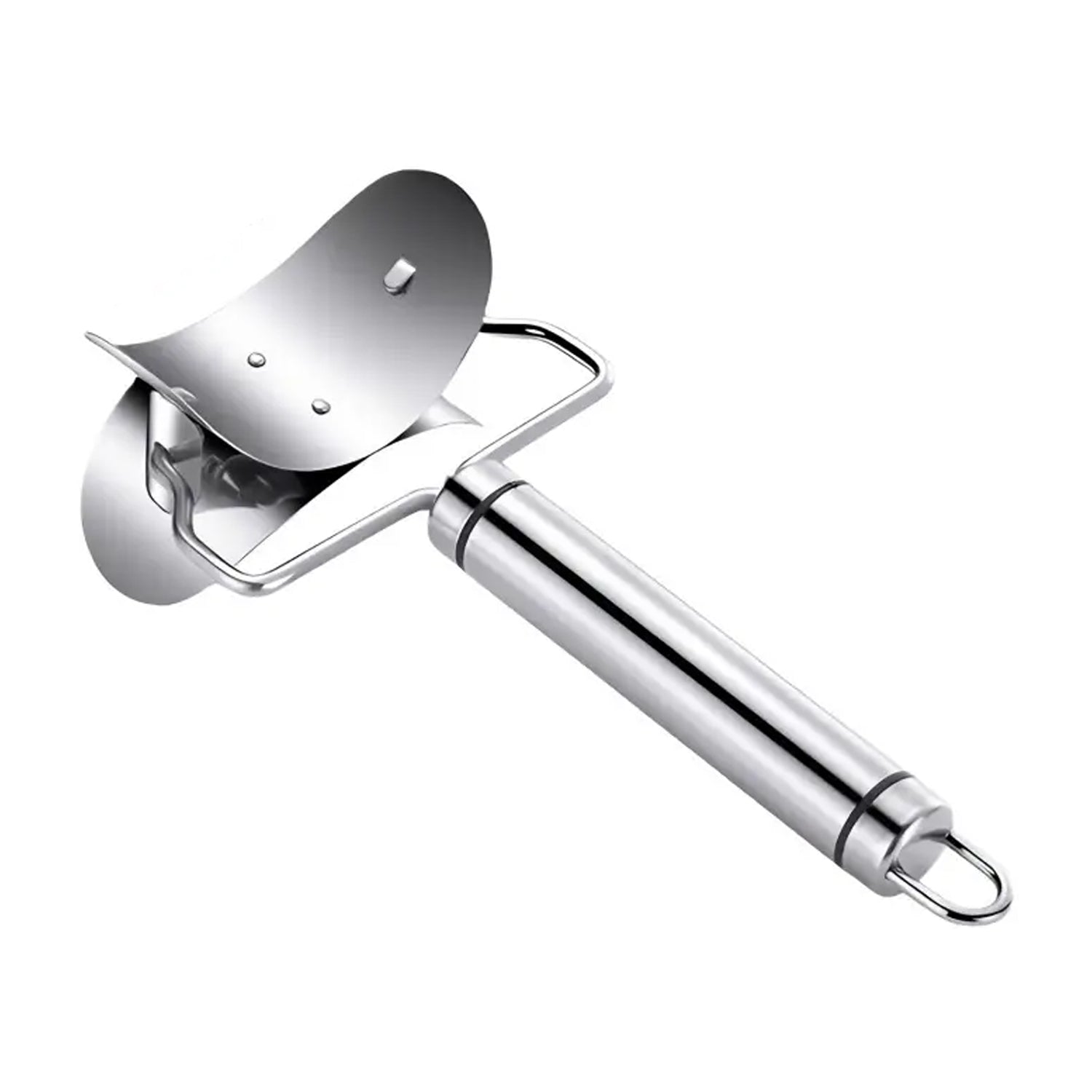 Multifunctional Easy and Fast Stainless Steel Puri cutter roller Machine with Handle for Home Baking Tools for Women, Dough Circle Roller Cutter for Kitchen (1 pc) - Springkart 
