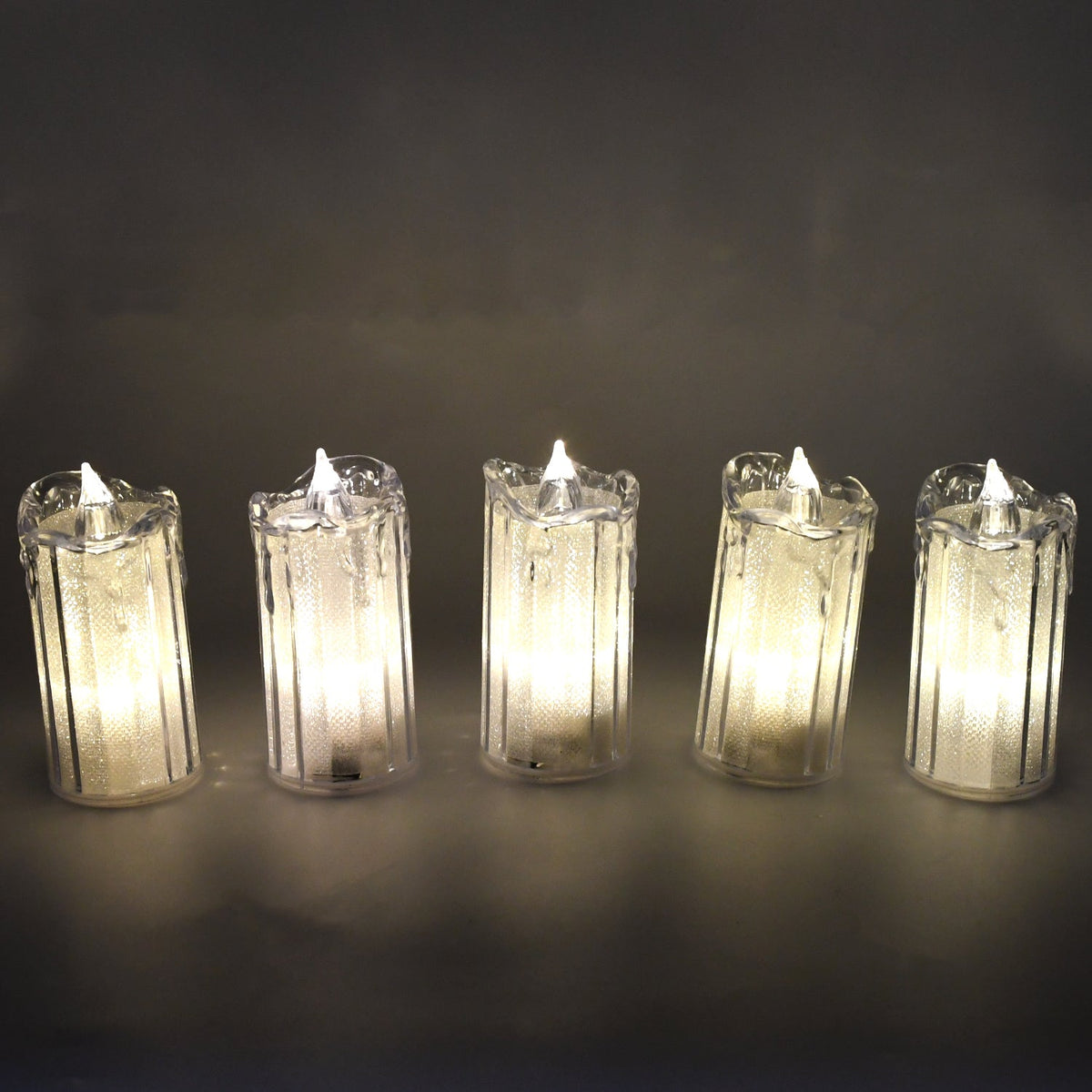 24 Pc Flameless and Smokeless Decorative Melting Candles LED Tea Light Candle Flickering Electronic Candle - Springkart 