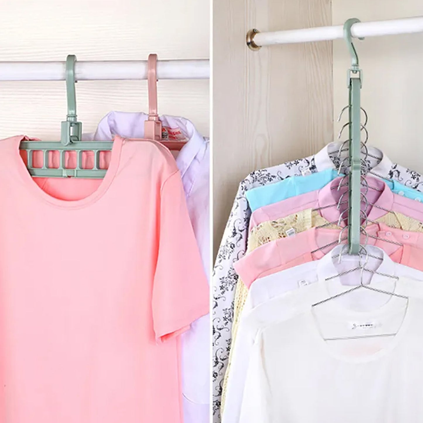 HOLE PLASTIC HANGER HANGING HOOK INDOOR WARDROBE CLOTHES ORGANIZATION STORAGE BALCONY WINDOWSILL SUIT RACKS - Springkart 