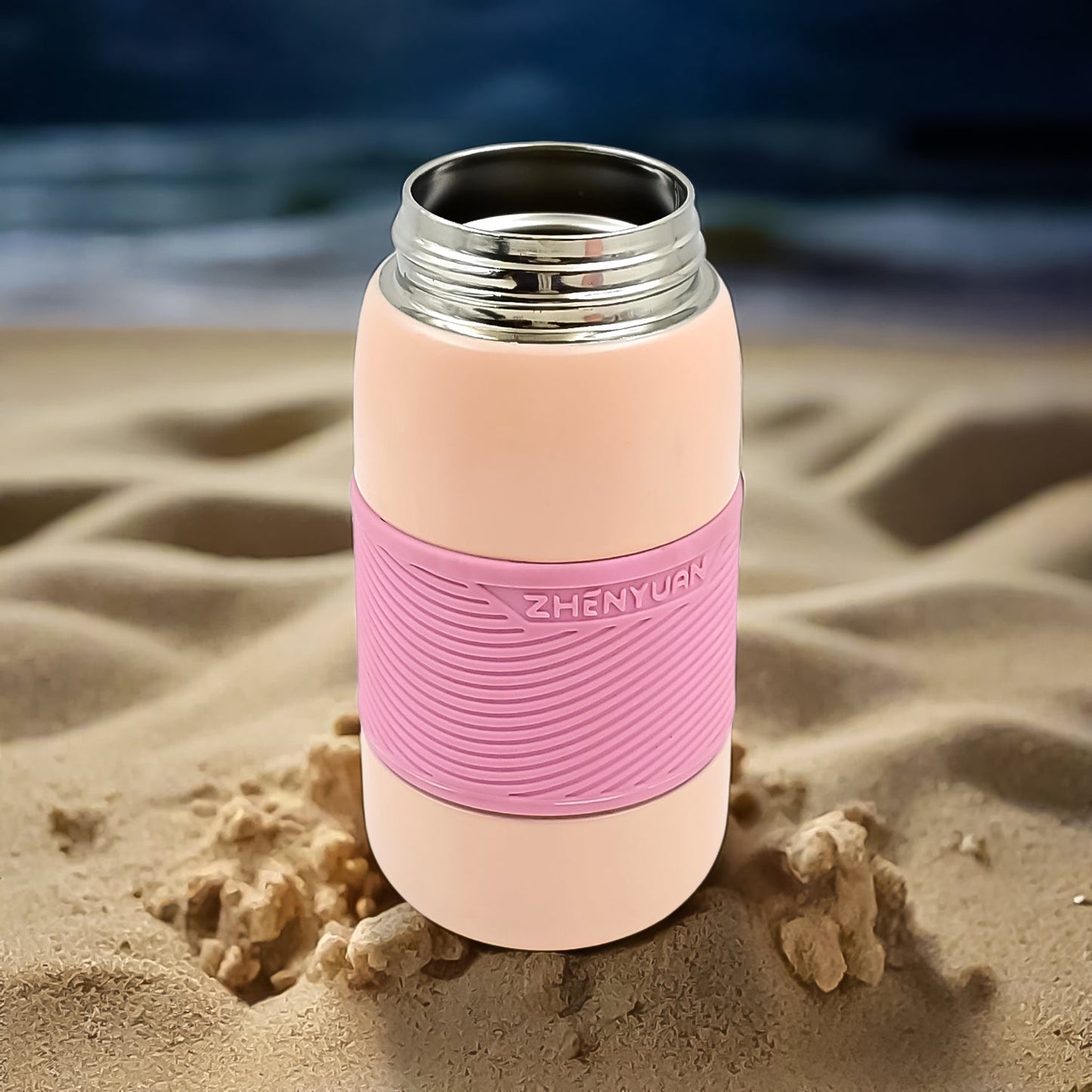 Insulated Stainless Steel Bottle With Rubber Grip (420 ML / Mix Design) - Springkart 