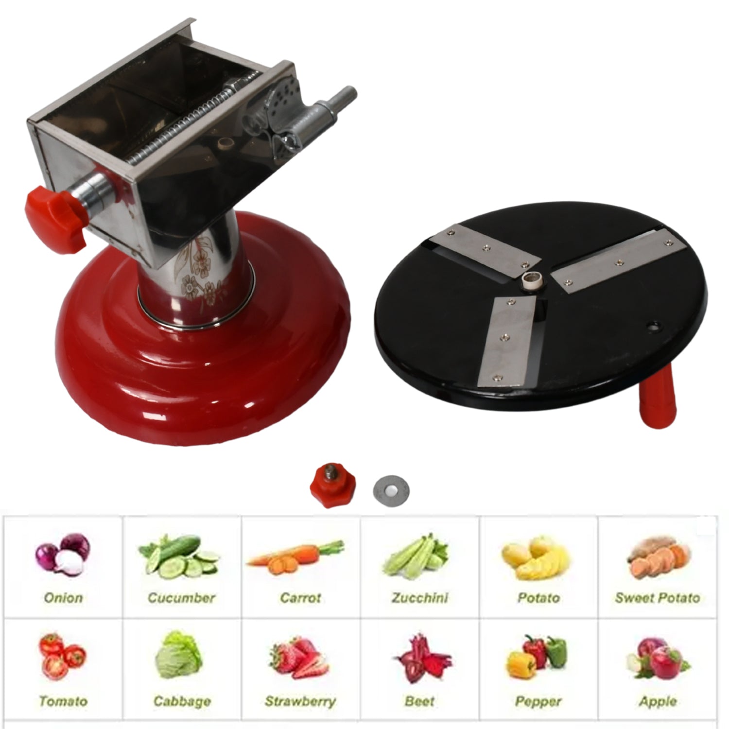 Stainless Steel Chips Maker and Vegetable Slicer for Kitchen Potato Slicer Graters and Chippers. Chips Maker is Suitable for Vegetable Cuttings. Chips Maker Consist Hard Coated Iron Wheel and Stand. - Springkart 