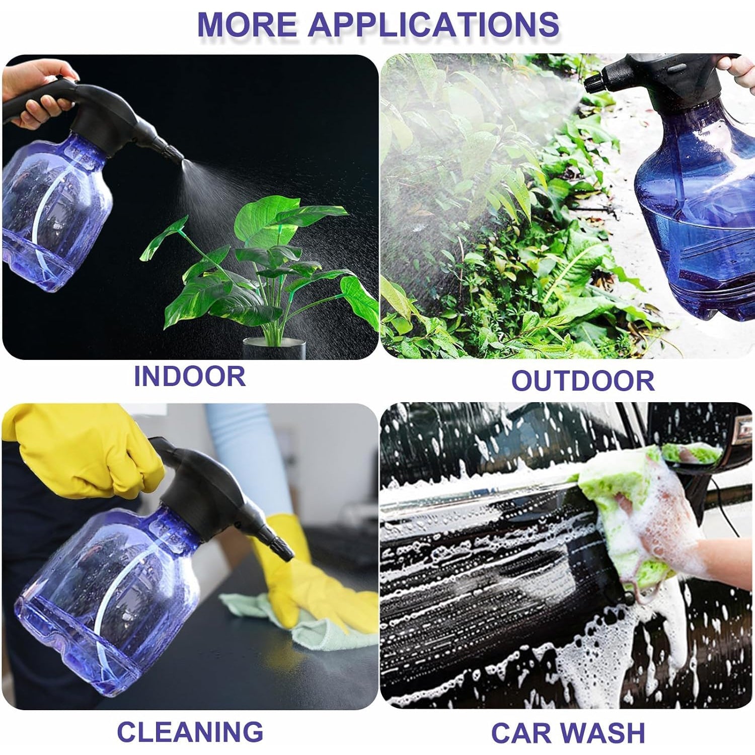 Electric Spray Bottle 3L Garden Sprayer Automatic Watering Can Rechargeable Battery Powered Sprayer For Garden Fertilizing (1Pc 3Ltr. Approx) - Springkart 