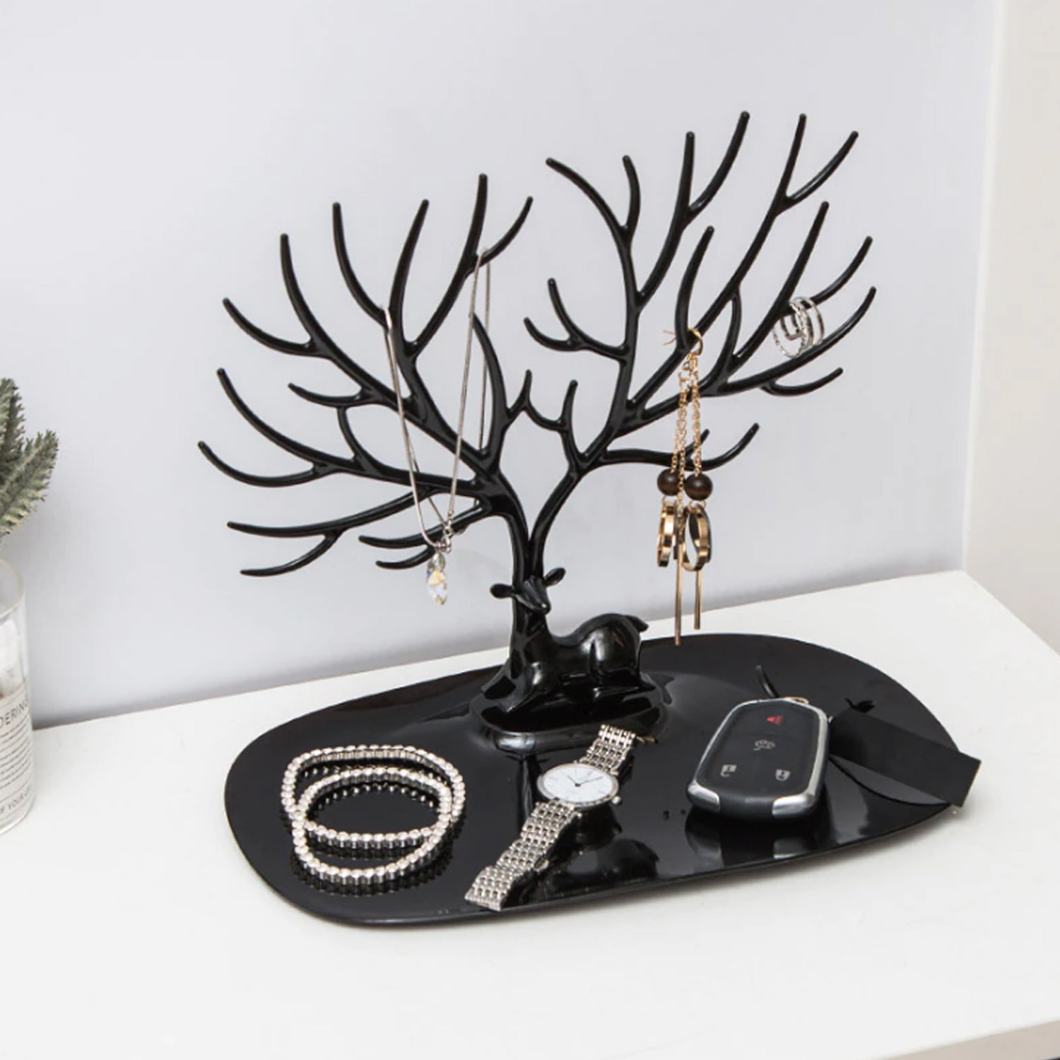 Deer Shaped Jewellery Display Holder Earring Necklace Holder Organiser (1Pc Only) - Springkart 