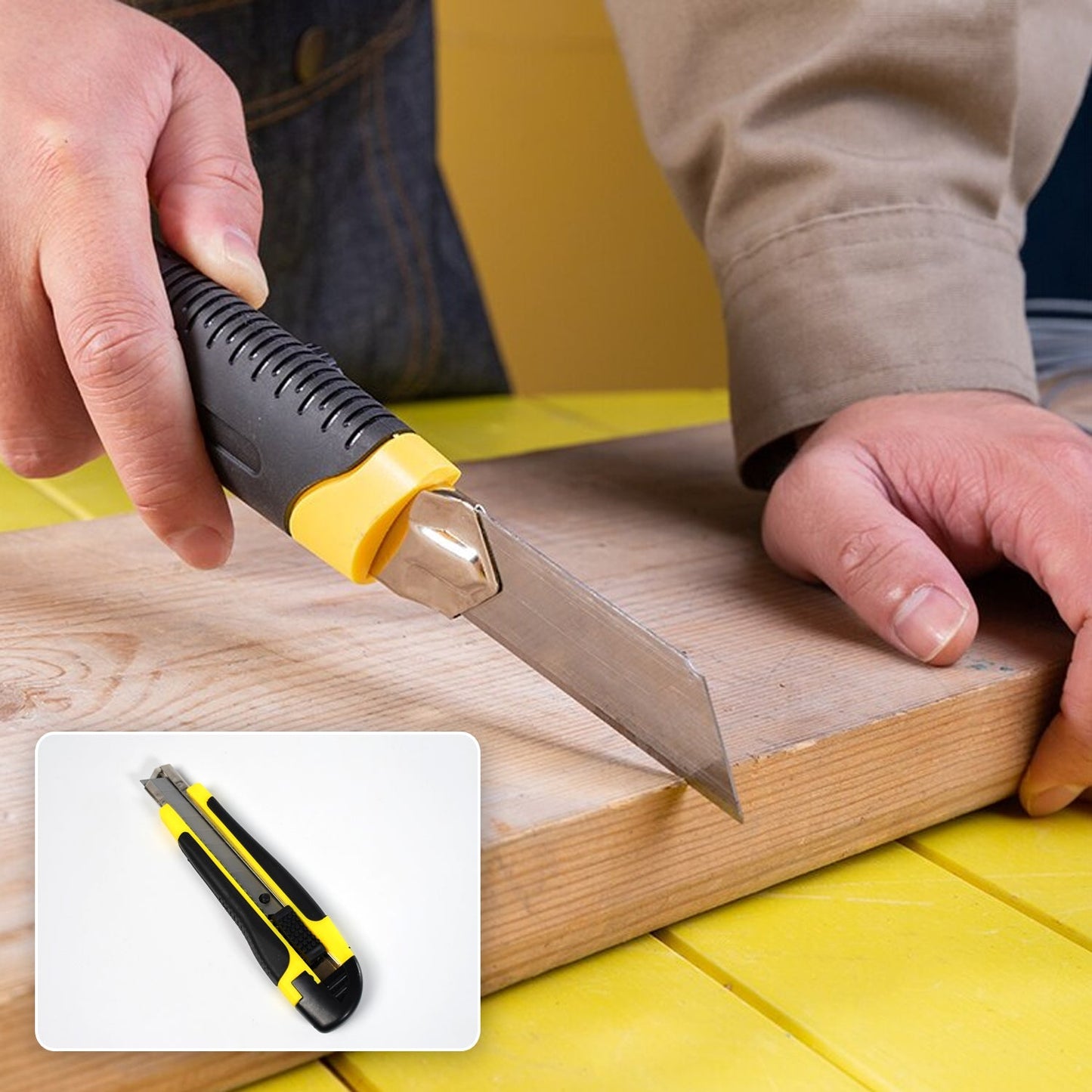 Heavy Duty Stainless Steel Blade Cutter Knife for Cutting Papers, Wallpapers, Cardboard, Vinyl, Tapes etc - Springkart 