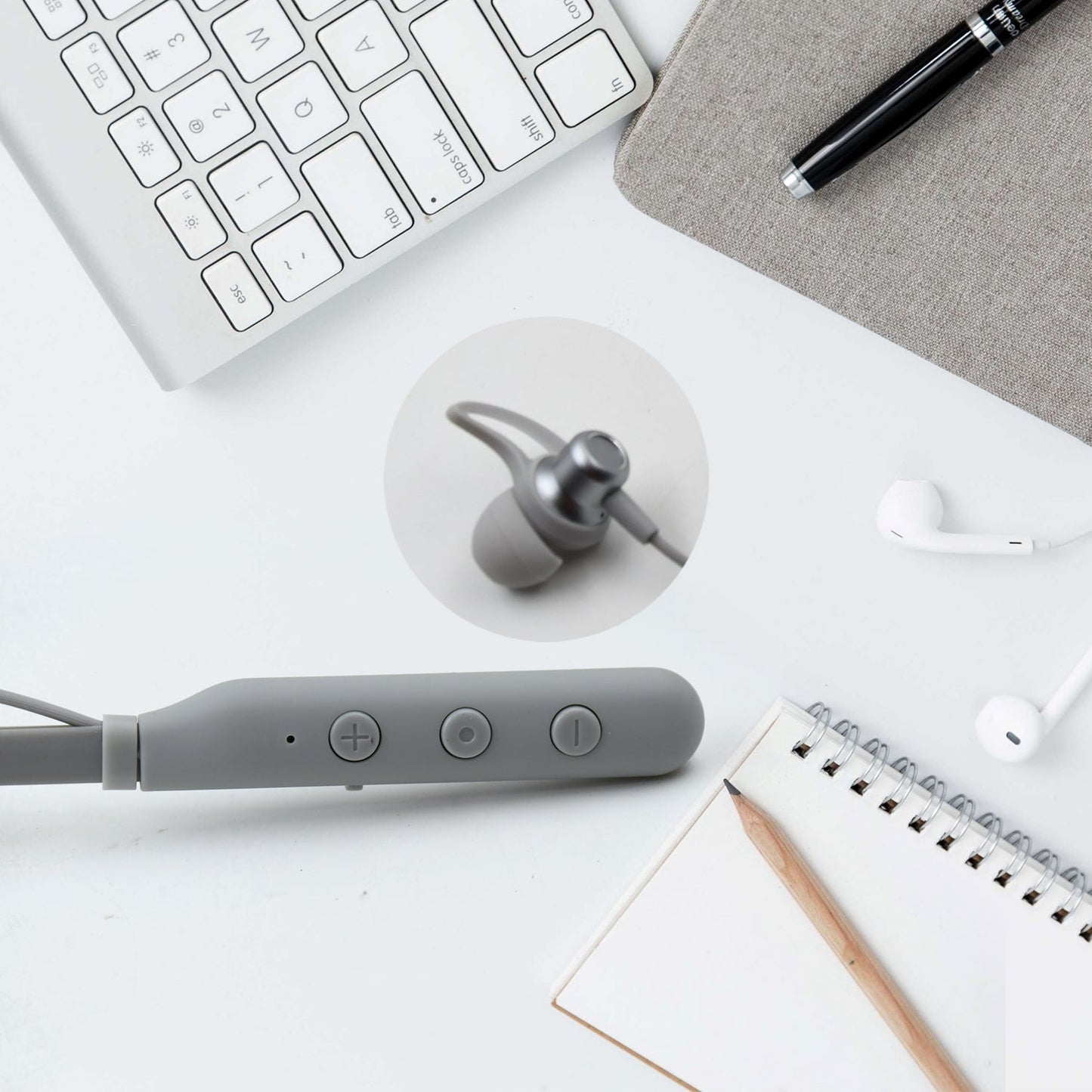 Bluetooth Headphone Neckband, Magnetic Earbuds (1 Pc) - Springkart 