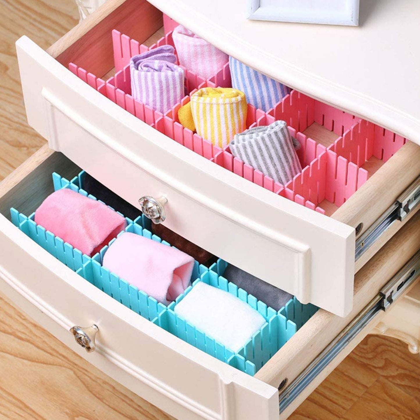 Adjustable Drawer Dividers (4 Pc Set): Organize Cabinets & Closets - Springkart 