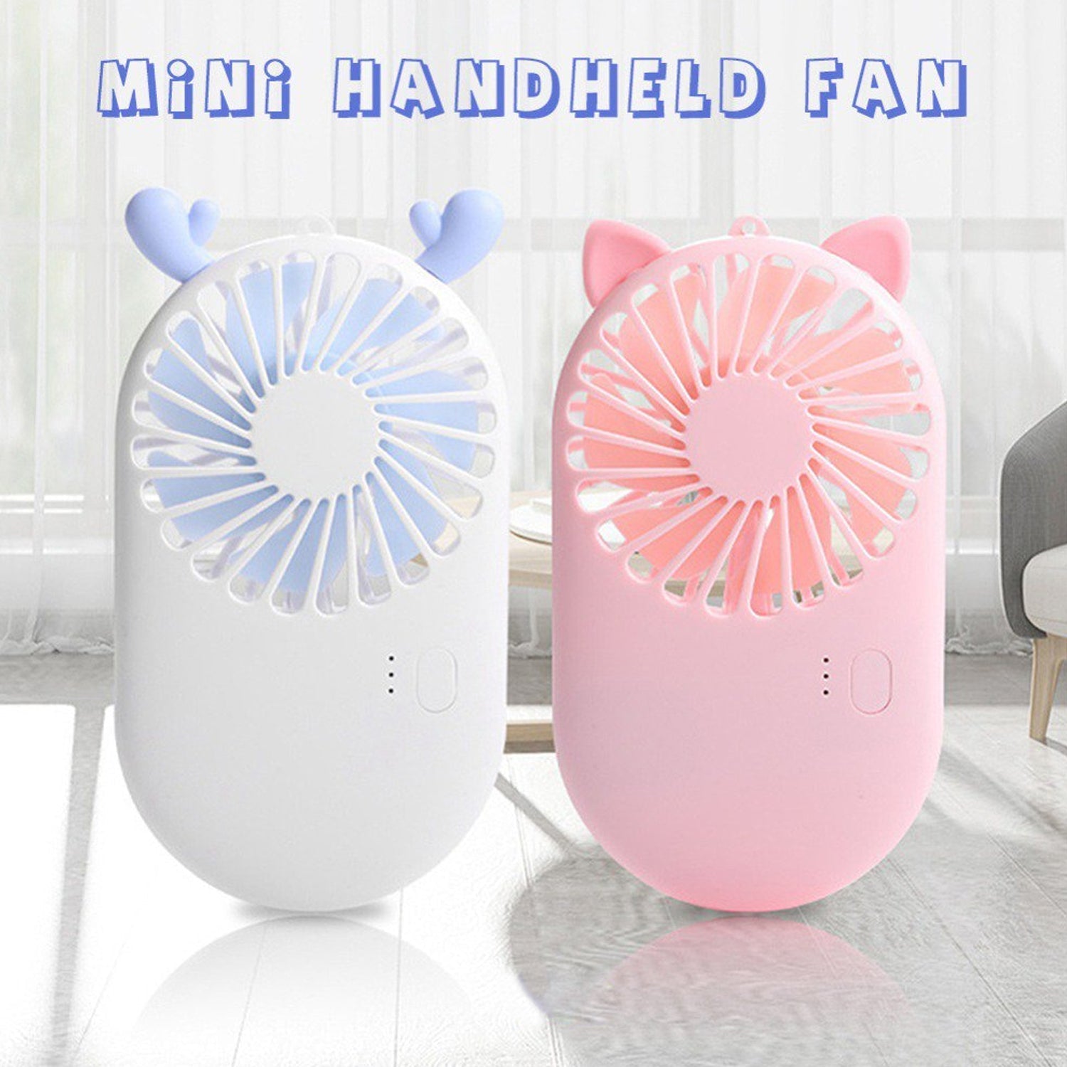 Handheld Mini Fan - USB Personal Fan with Bracket, Pocket-Sized Desktop Fan (Battery Not Included) - Springkart 