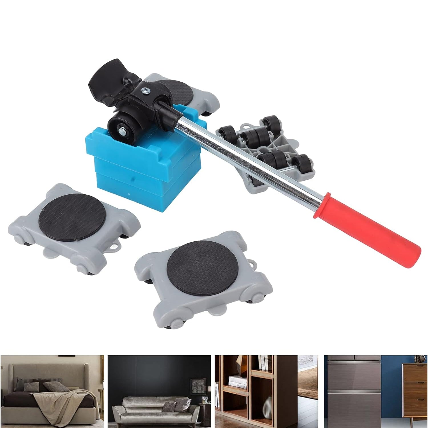 Furniture Lifter Tool Furniture Dolly, Furniture Lifters Tool Set (1 Set / 8 pc) - Springkart 
