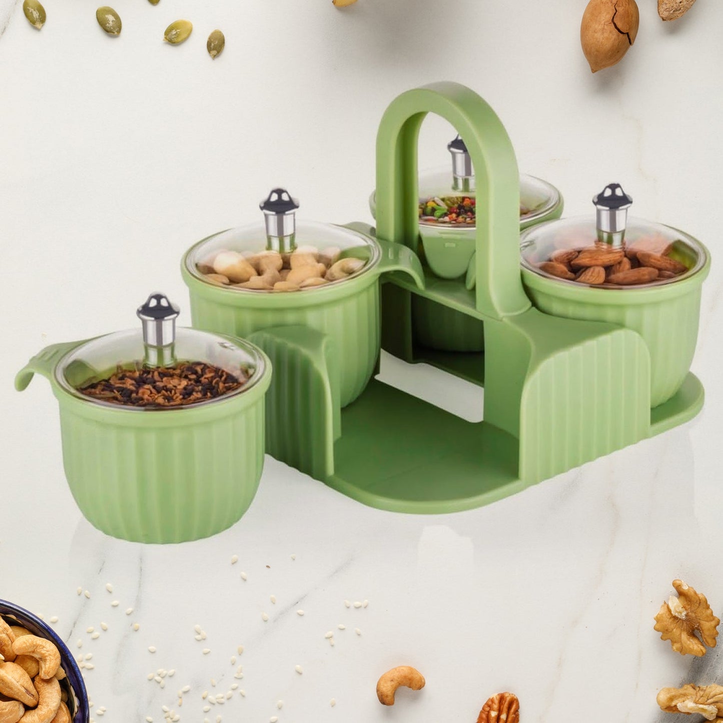 Multipurpose Plastic Storage Container Set: Kitchen Jars, Spices, Cookies - Springkart 