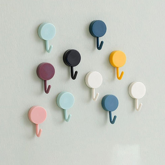 Self Adhesive Sticky Hook, Small Wall Hooks ( 10pc ) - Springkart 