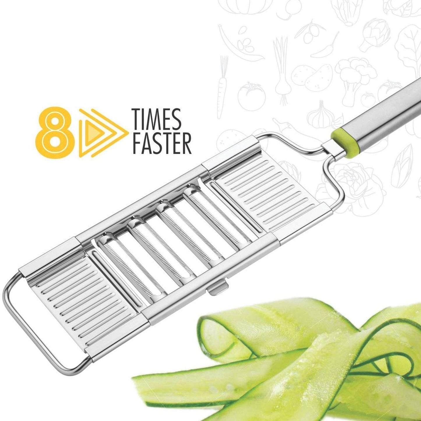 Multipurpose 3 in1 Stainless Steel Grater and Slicer - Springkart 