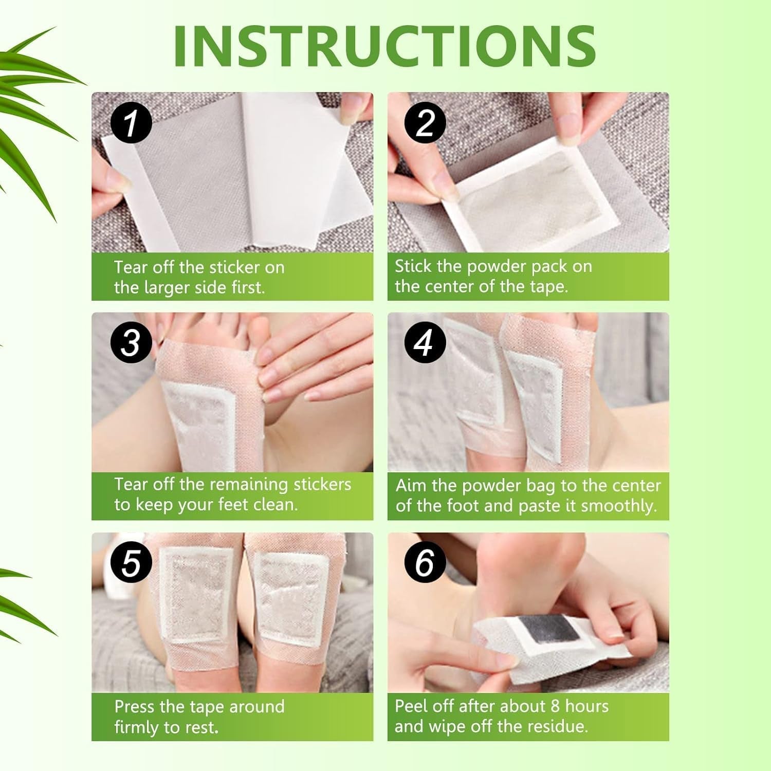 kinoki Cleansing Detox Foot Pads, Ginger & salt Foot Patch -10pcs (Free Size, White) - Springkart 