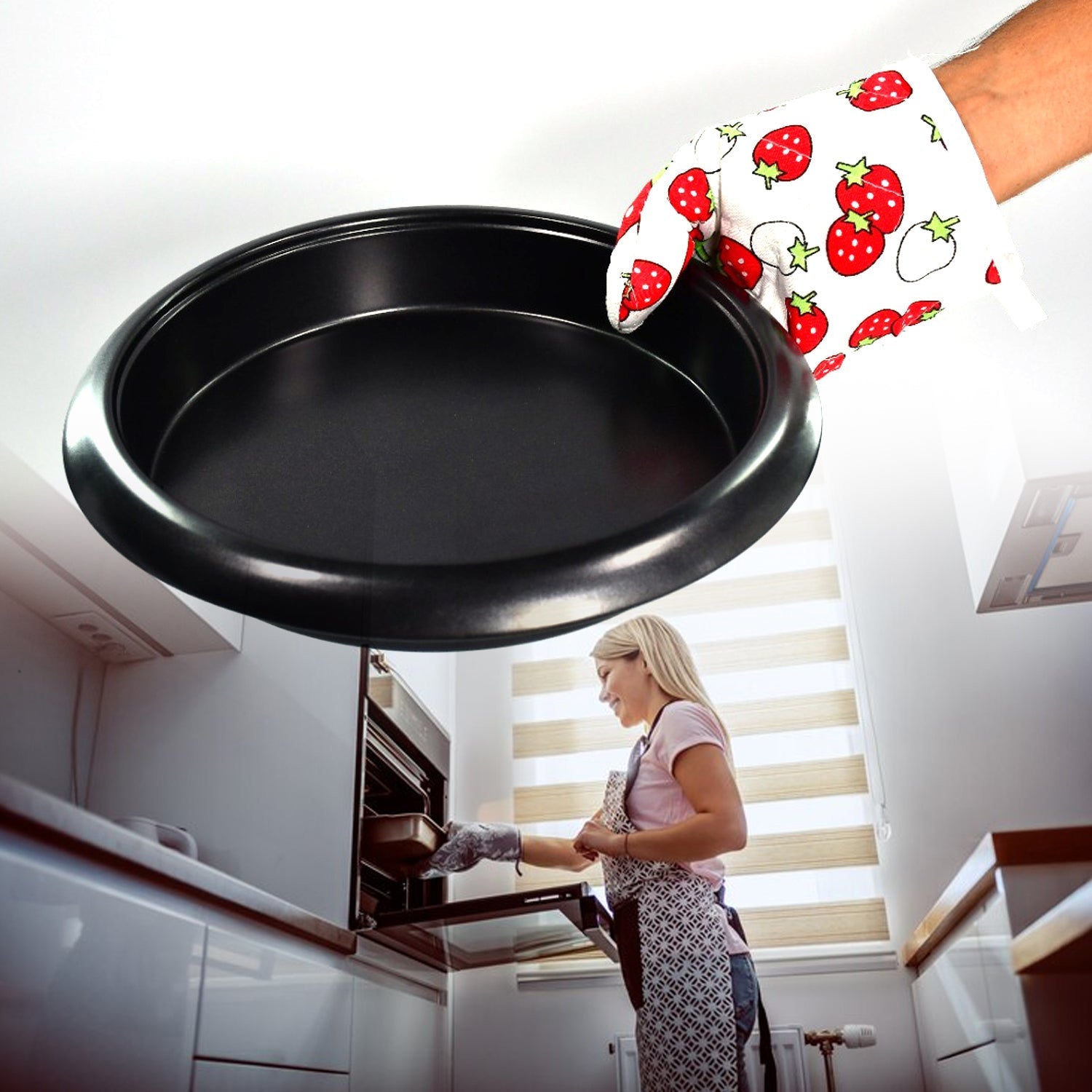 Designer Multicoloured Oven Mitt and Pot Holder - Springkart 