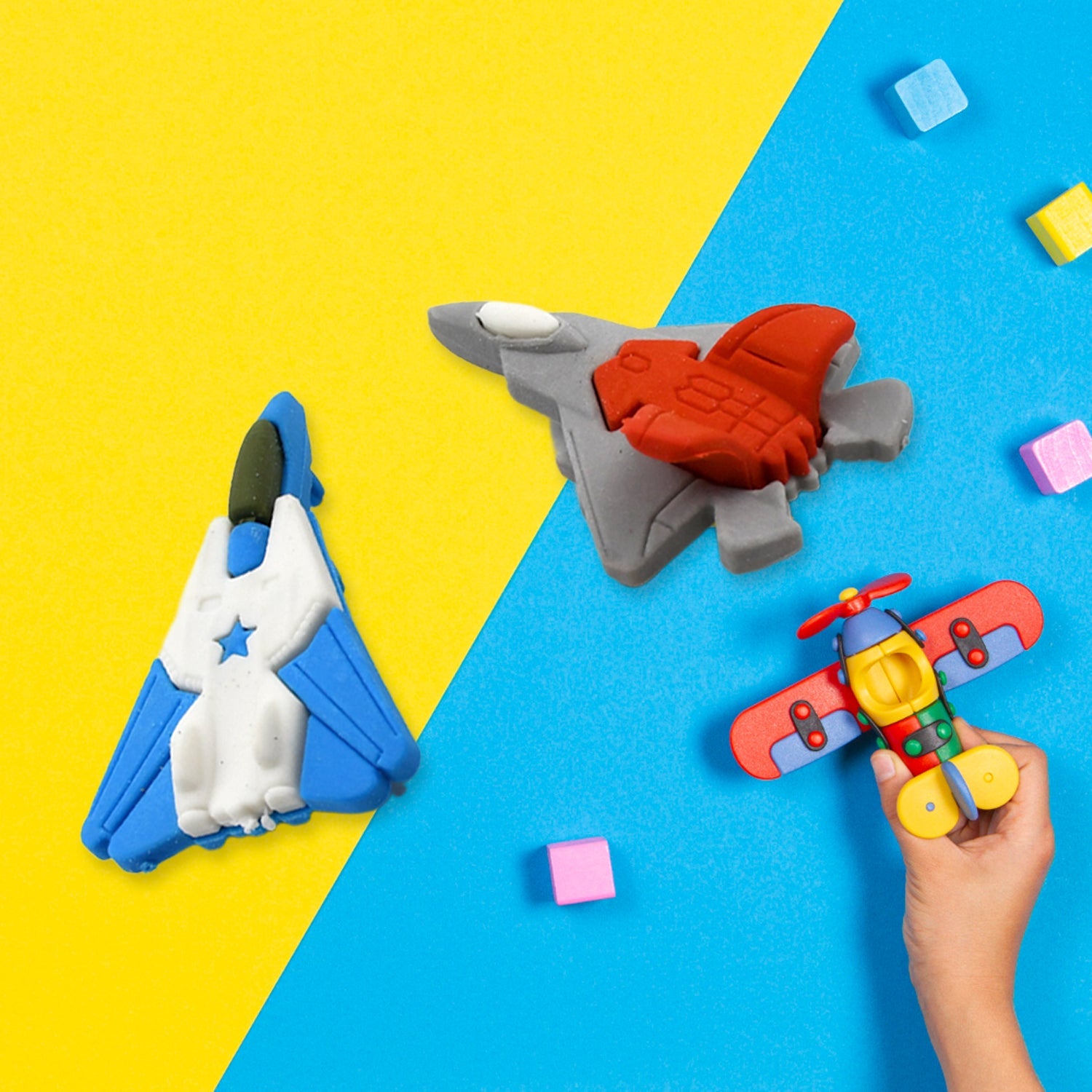 Eraser for Kids| Gun & Plane Shape Eraser| Eraser Set Box| School Eraser| Stylish Eraser| Eraser for Kids School| Eraser for Artist| Cute| Birthday Gifts for Kids, Birthday Return Gifts (5 Pc set) - Springkart 