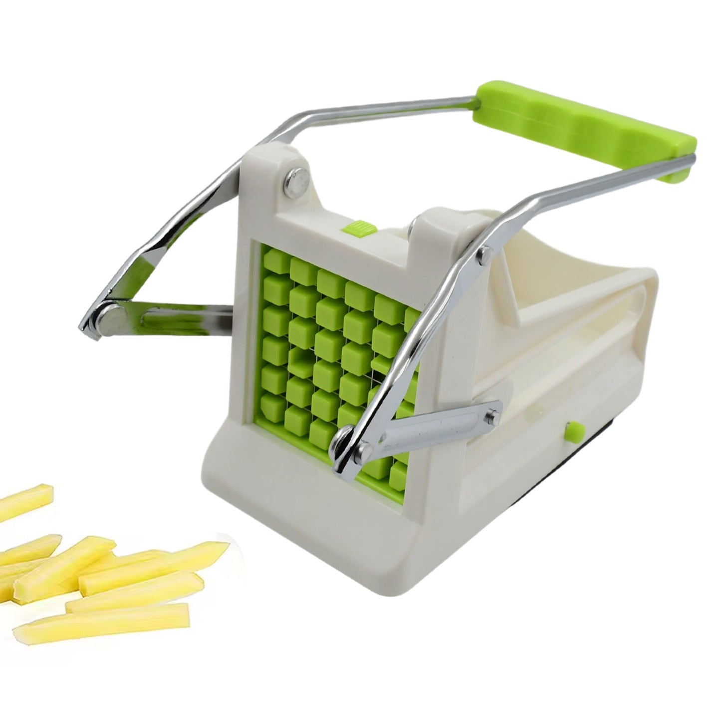 French Fry Cutter, Great with Vegetables, Potato Fries Cutter Professional Vegetable Cutter Stainless Steel Cutter Potato, Onions, Carrots, Cucumbers, Fruits Potato Cutter (1 pc) - Springkart 