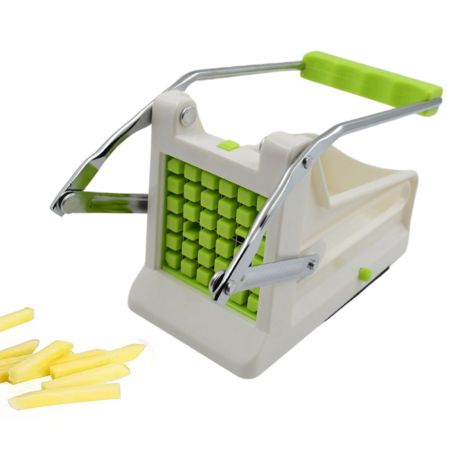 French Fry Cutter, Great with Vegetables, Potato Fries Cutter Professional Vegetable Cutter Stainless Steel Cutter Potato, Onions, Carrots, Cucumbers, Fruits Potato Cutter (1 pc) - Springkart 