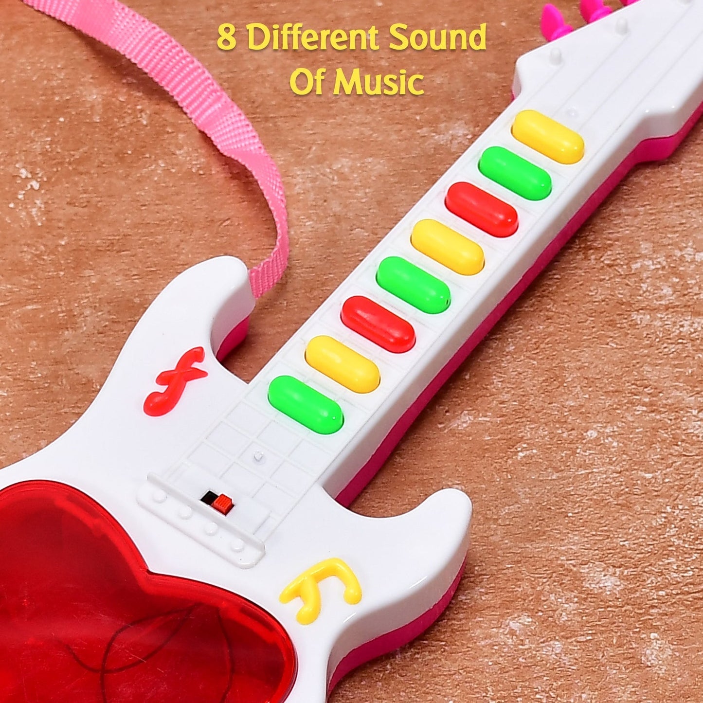 Battery Operated Musical Instruments Mini Guitar Toys and Light for 3+Years Old Kids. - Springkart 