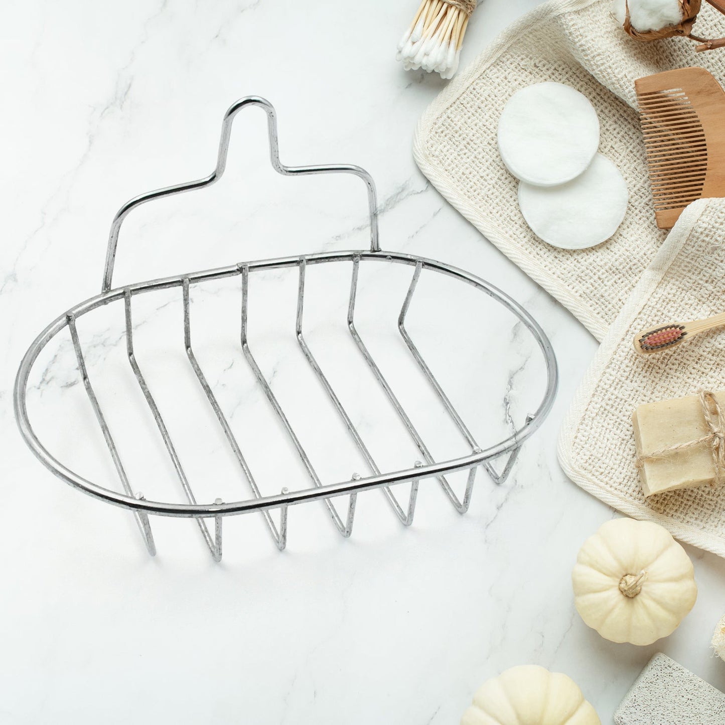 Kitchen, Bathroom Stainless Steel, Soap Dish Holder Wall Hanging Soap Storage Rack  - Springkart 