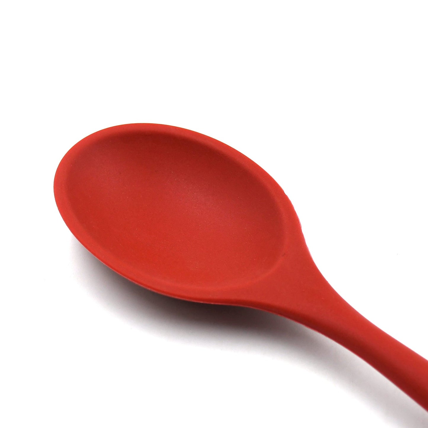 HEAT RESISTANT SILICONE BASTING SPOON NON-STICK SPOON HYGIENIC SOLID COATING COOKWARE KITCHEN TOOLS (27CM) - Springkart 