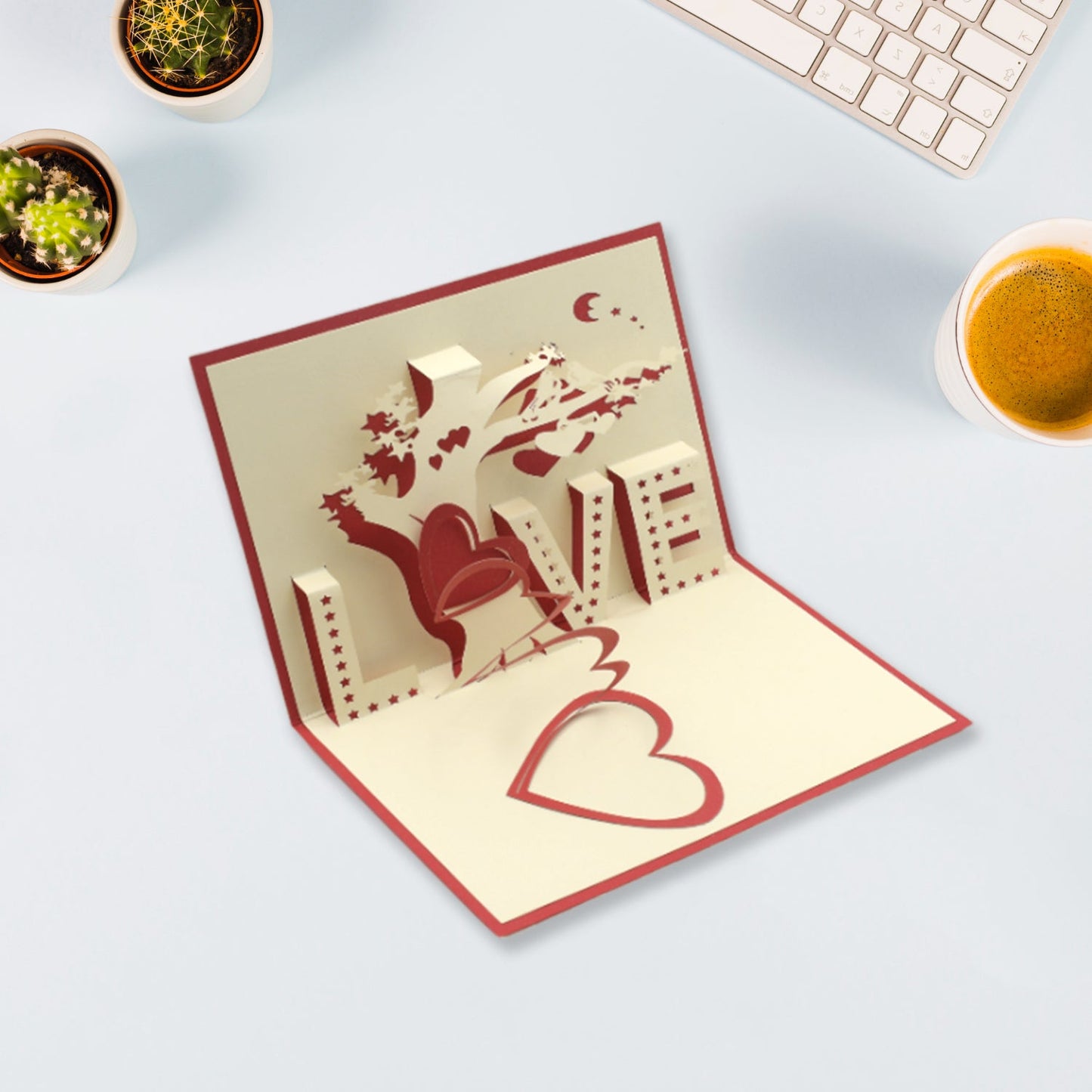 3D Paper Wish Card High Quality Paper Card All Design Card Good Wishing Card (Birthday , Valentine , love , Christmas Card) (1Pc ) - Springkart 