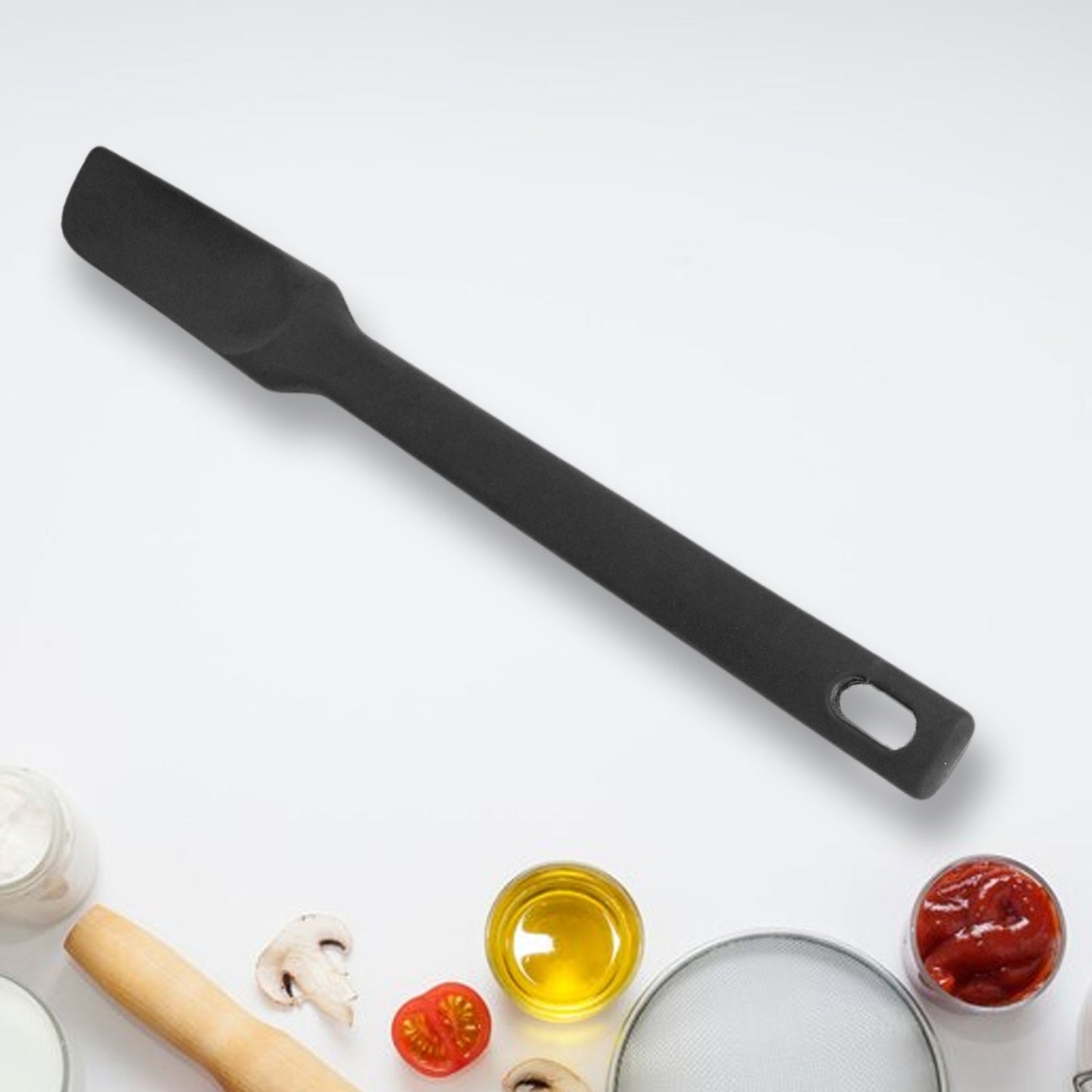 Long Handle Silicone Kitchen Spatula Non-stick Rubber Spatula