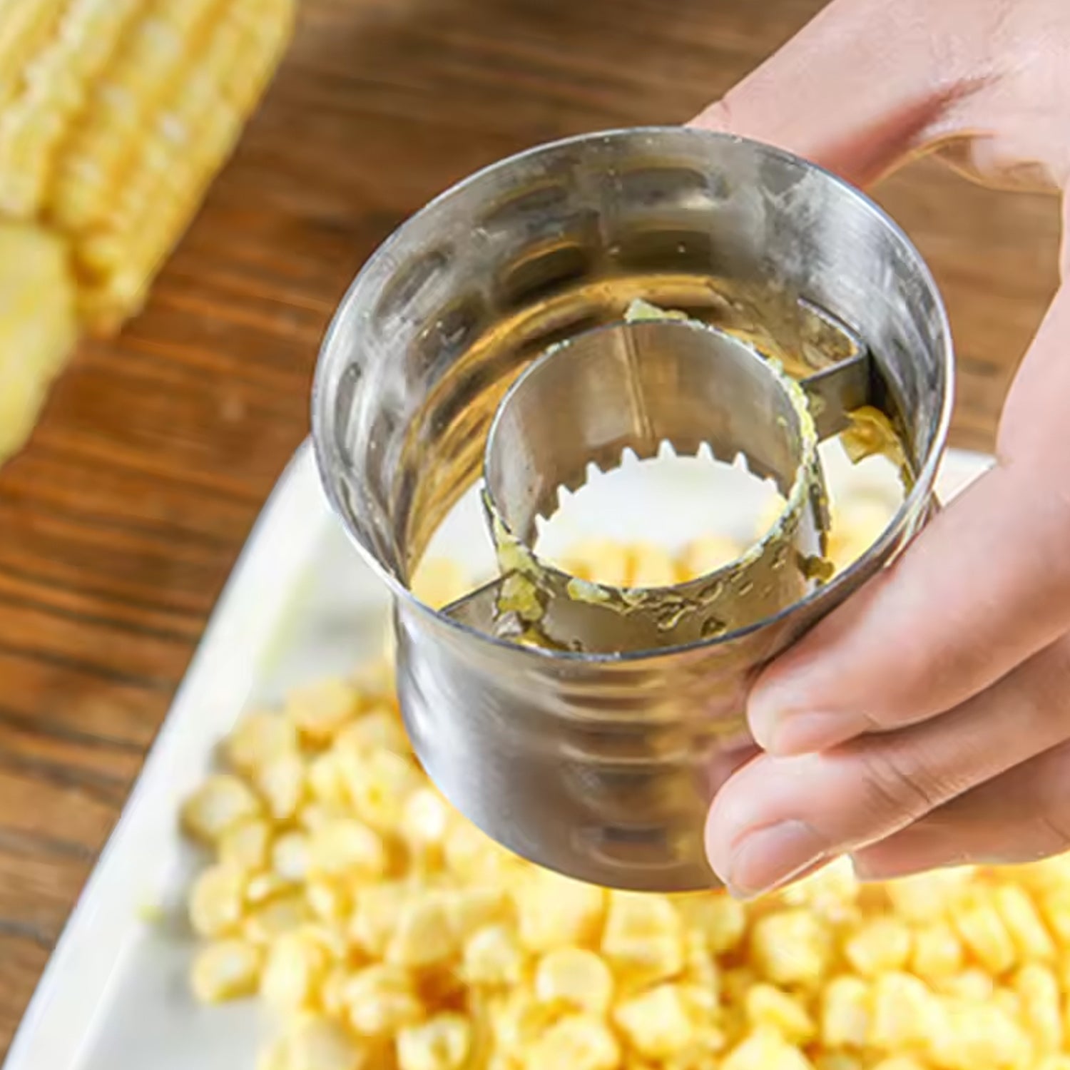Corn Cutter Stainless Steel Stripping Kernels Remover (1 Pc) - Springkart 