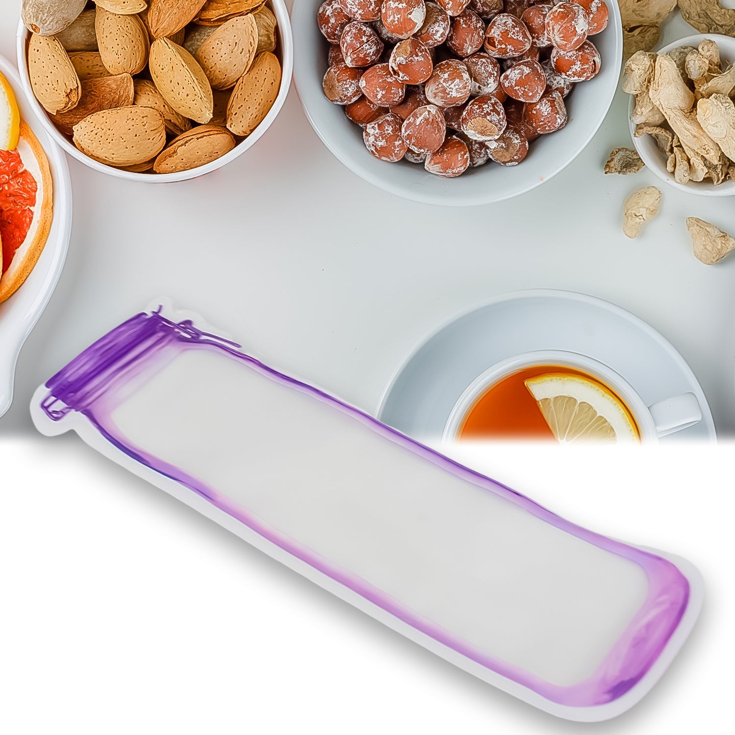 Food Storage Bag Bottles Shape Ziplock Bags Reusable (1 Pc / 500 ML) - Springkart 