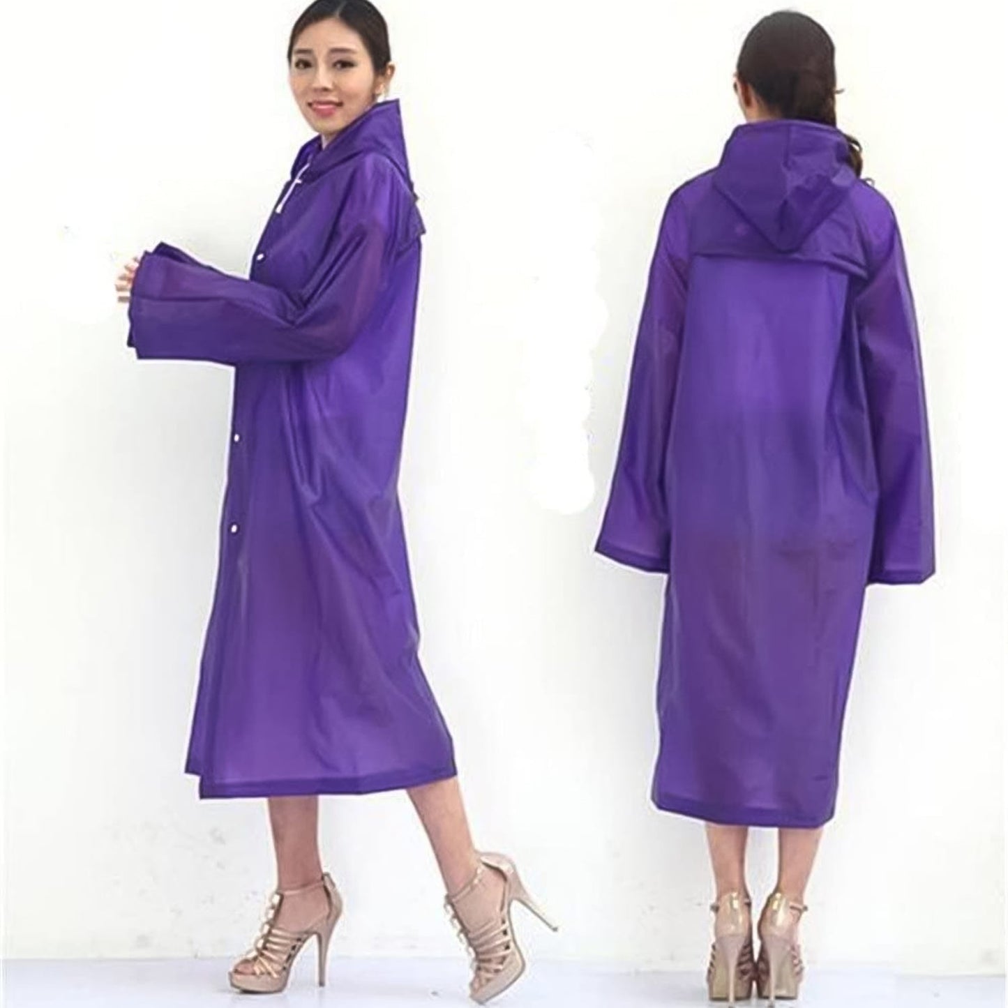 EVA Raincoat Protect Body Arms Legs, Waterproof Reusable Rain Poncho for Women Men Adult Kids Outdoor Traveling Eva Material Raincoat / Rain wear / Rain Suit for Outdoor Accessory (1pc) - Springkart 