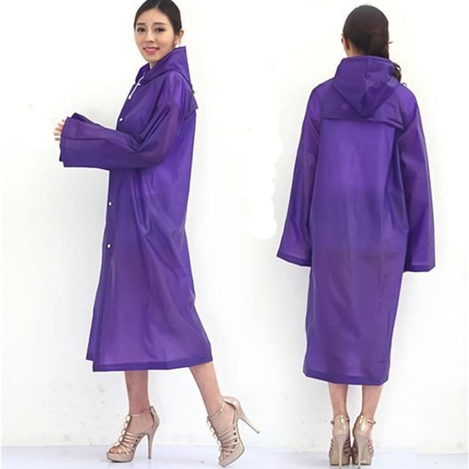 EVA Raincoat Protect Body Arms Legs, Waterproof Reusable Rain Poncho for Women Men Adult Kids Outdoor Traveling Eva Material Raincoat / Rain wear / Rain Suit for Outdoor Accessory (1pc) - Springkart 