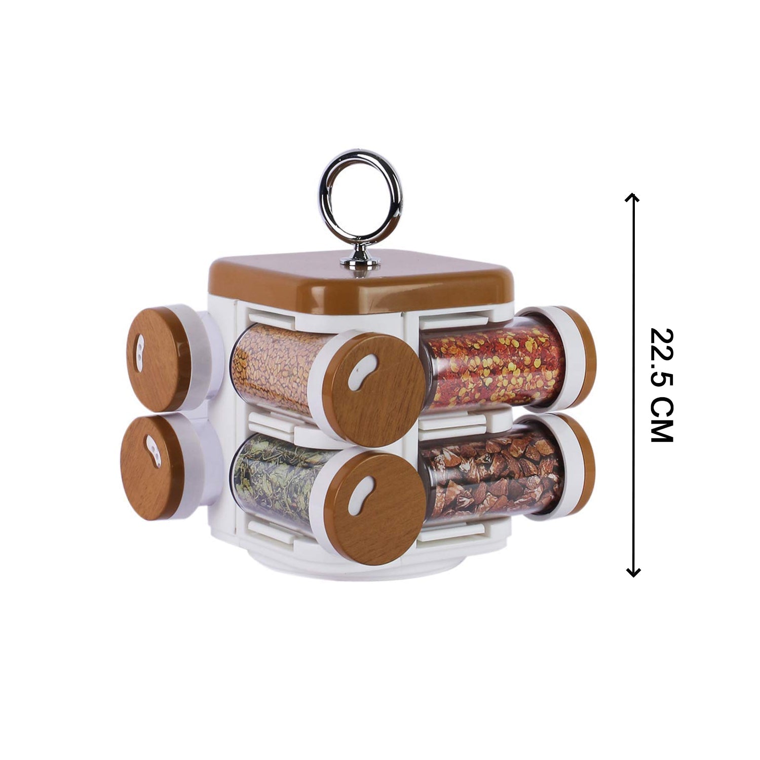 Ganesh Storewell Plastic Spice Rack - Set of 8 - Springkart 